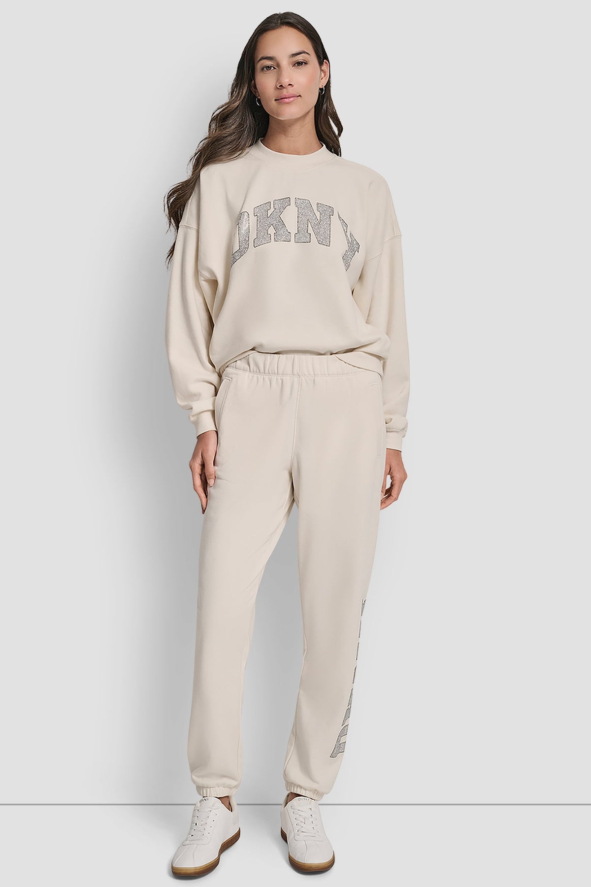 EXPLODED RHINESTONE VARSITY LOGO JOGGER
