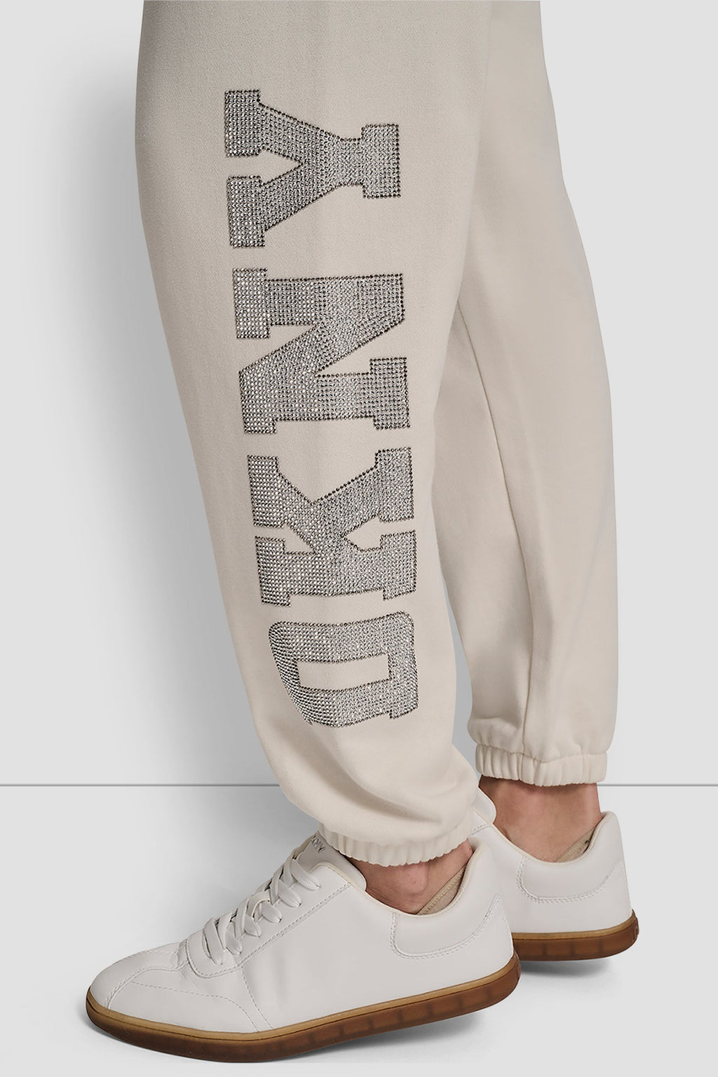 EXPLODED RHINESTONE VARSITY LOGO JOGGER