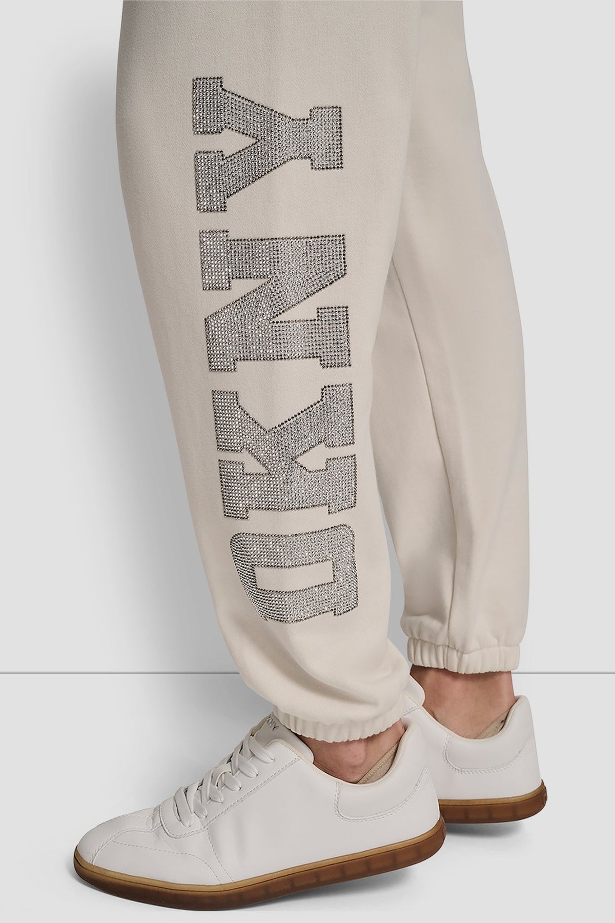EXPLODED RHINESTONE VARSITY LOGO JOGGER