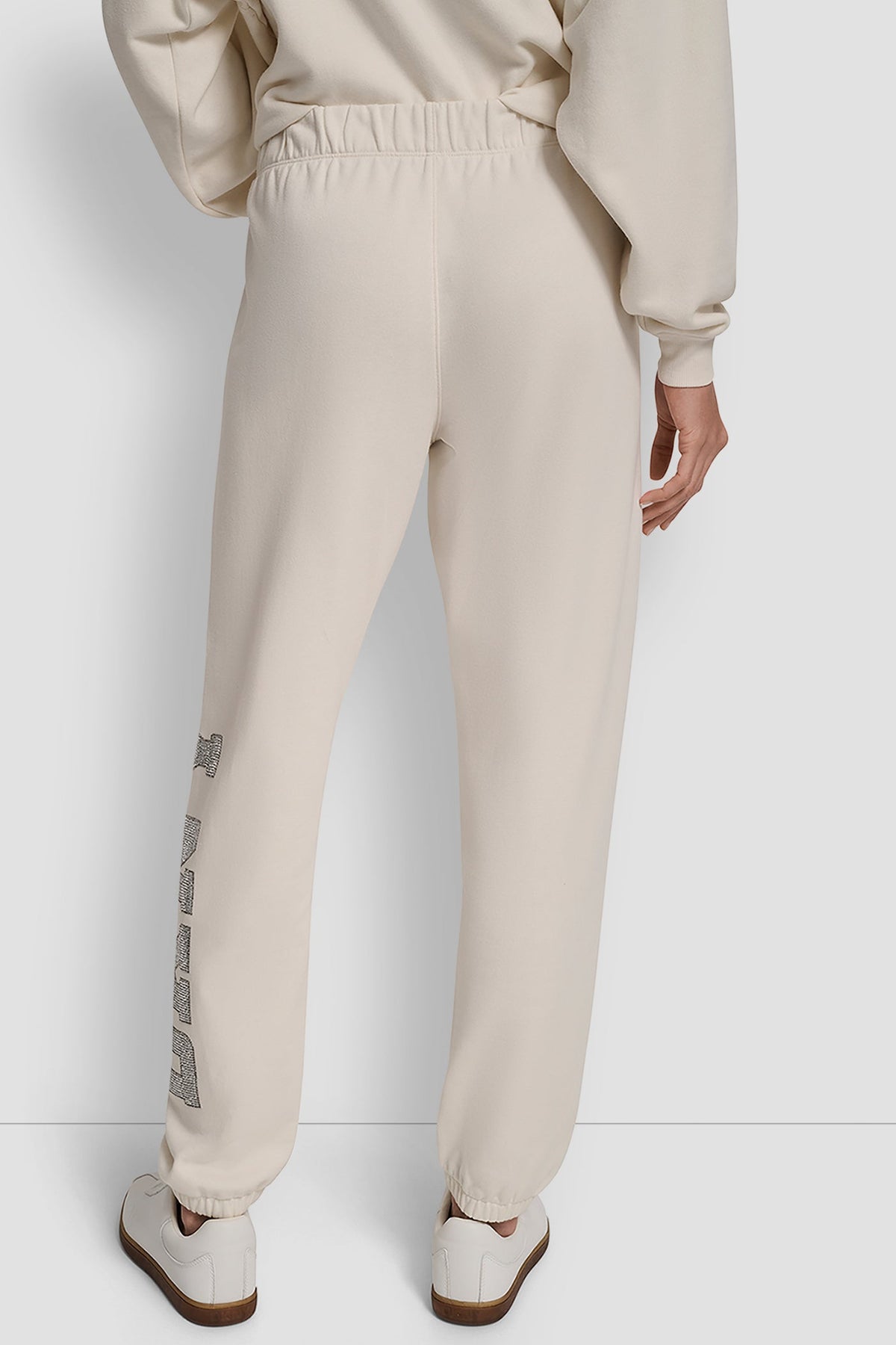 EXPLODED RHINESTONE VARSITY LOGO JOGGER