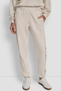 EXPLODED RHINESTONE VARSITY LOGO JOGGER