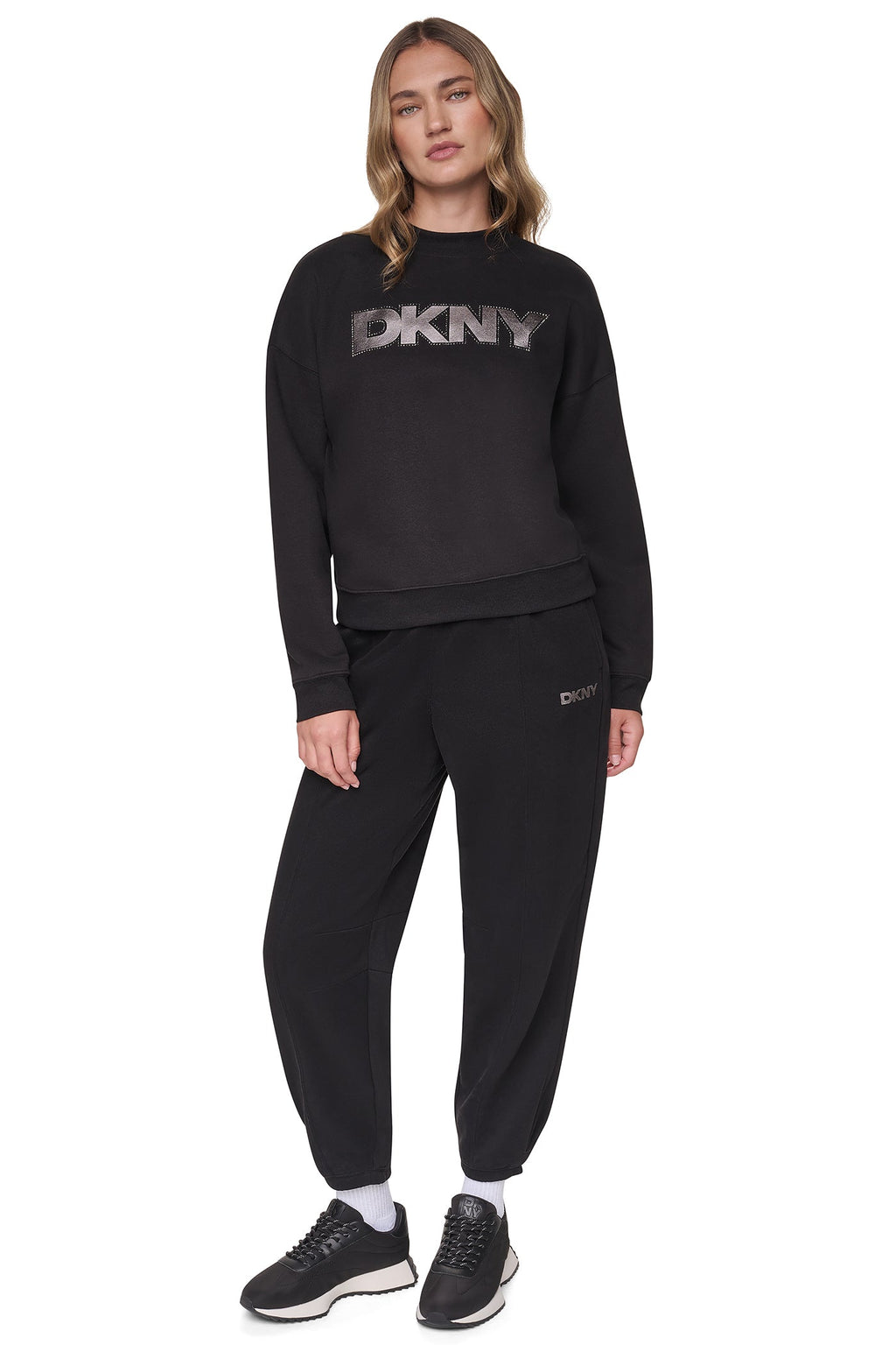 FOIL RHINESTONE LOGO SWEATSHIRT
