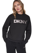 FOIL RHINESTONE LOGO SWEATSHIRT