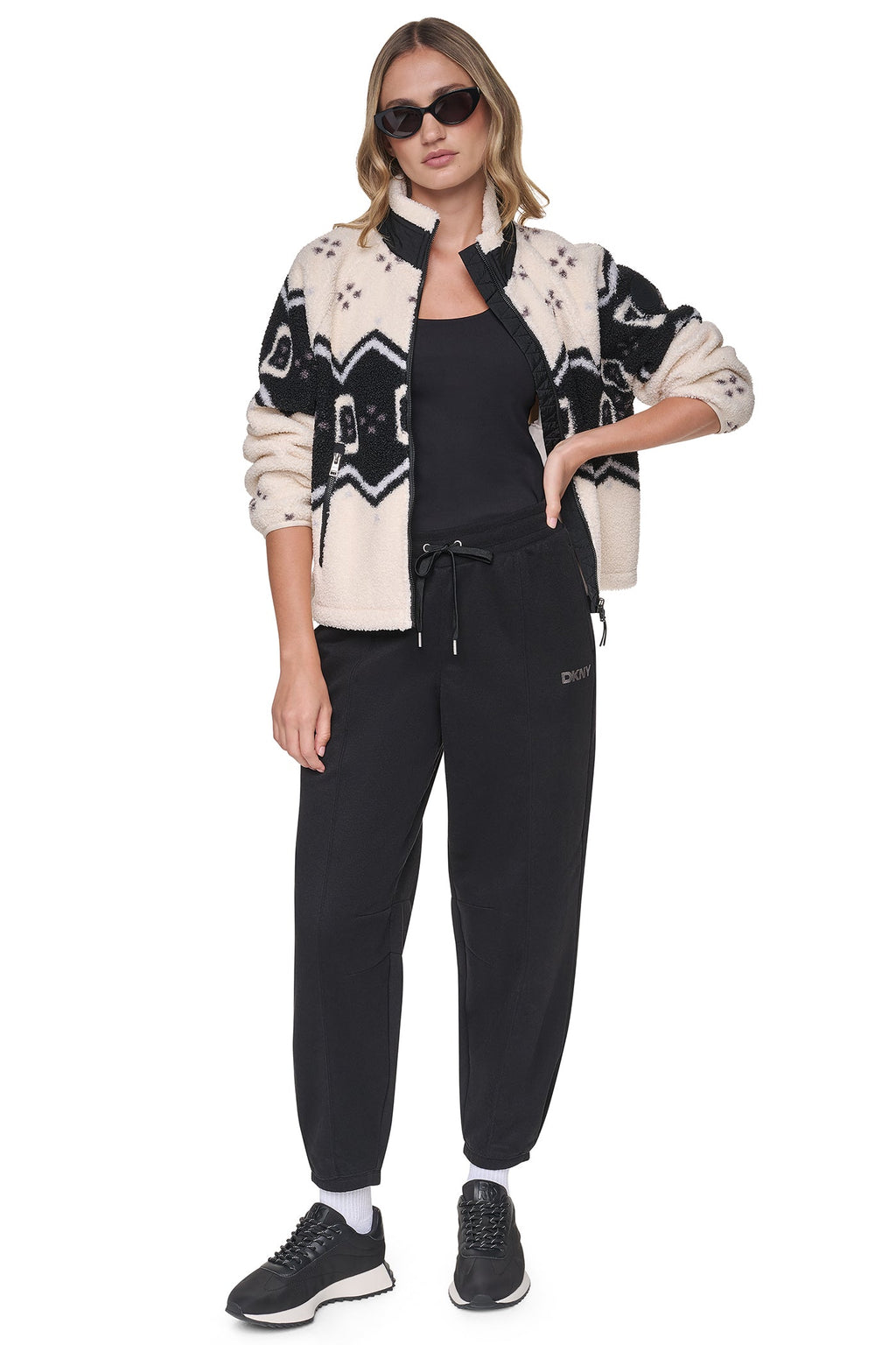 FOIL LOGO HIGH-RISE BARREL LEG JOGGER