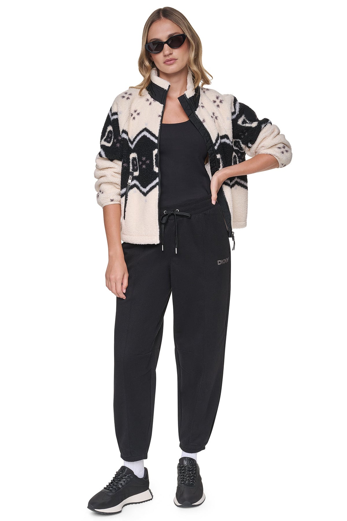 FOIL LOGO HIGH-RISE BARREL LEG JOGGER