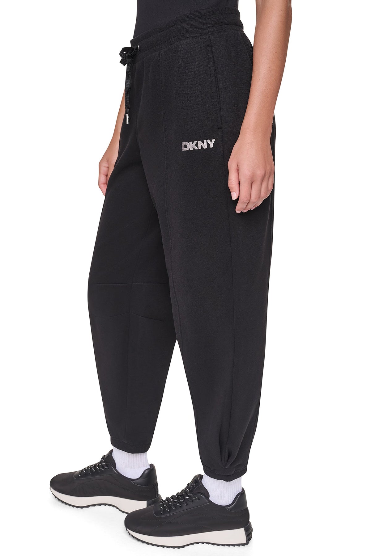 FOIL LOGO HIGH-RISE BARREL LEG JOGGER