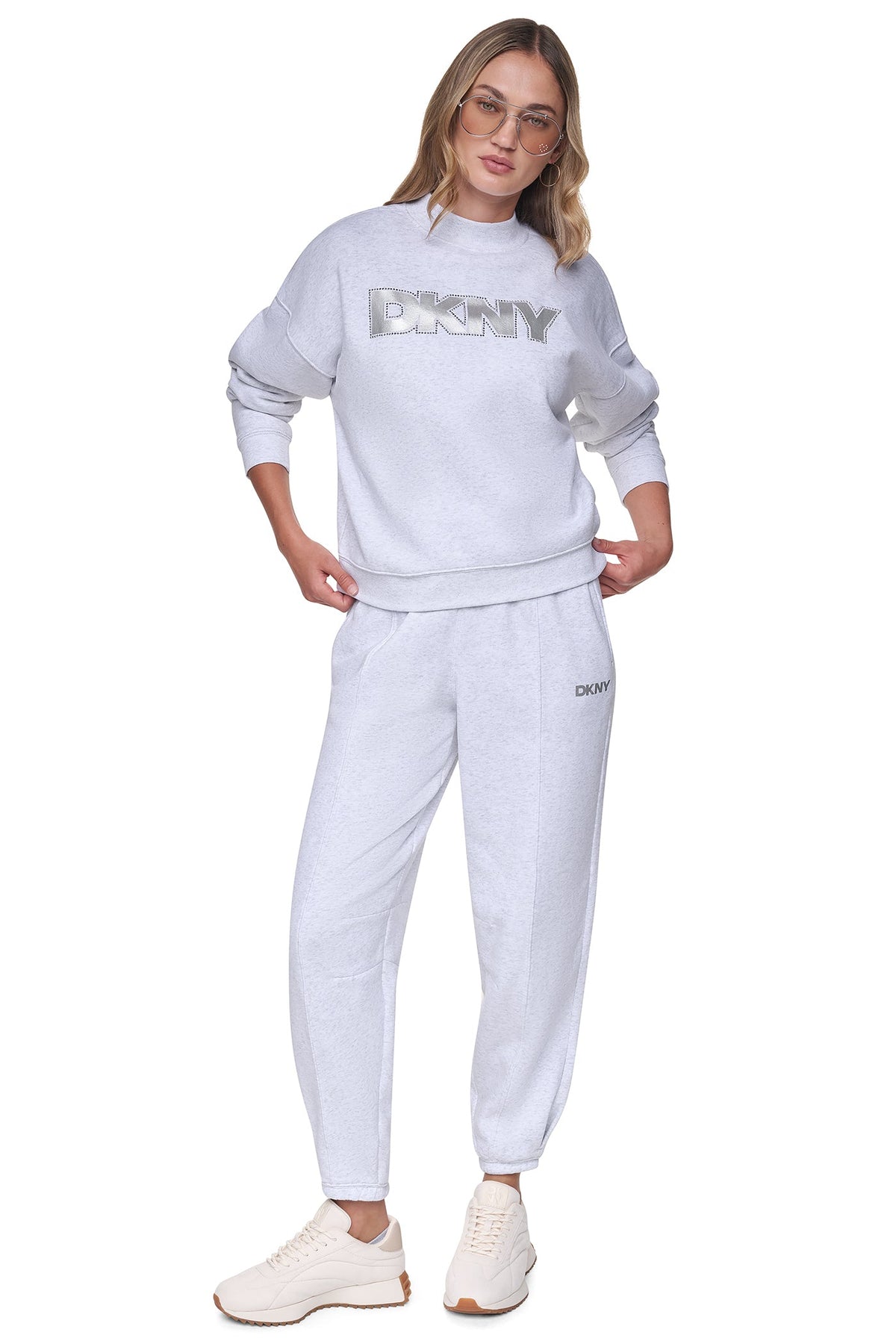 FOIL RHINESTONE LOGO SWEATSHIRT