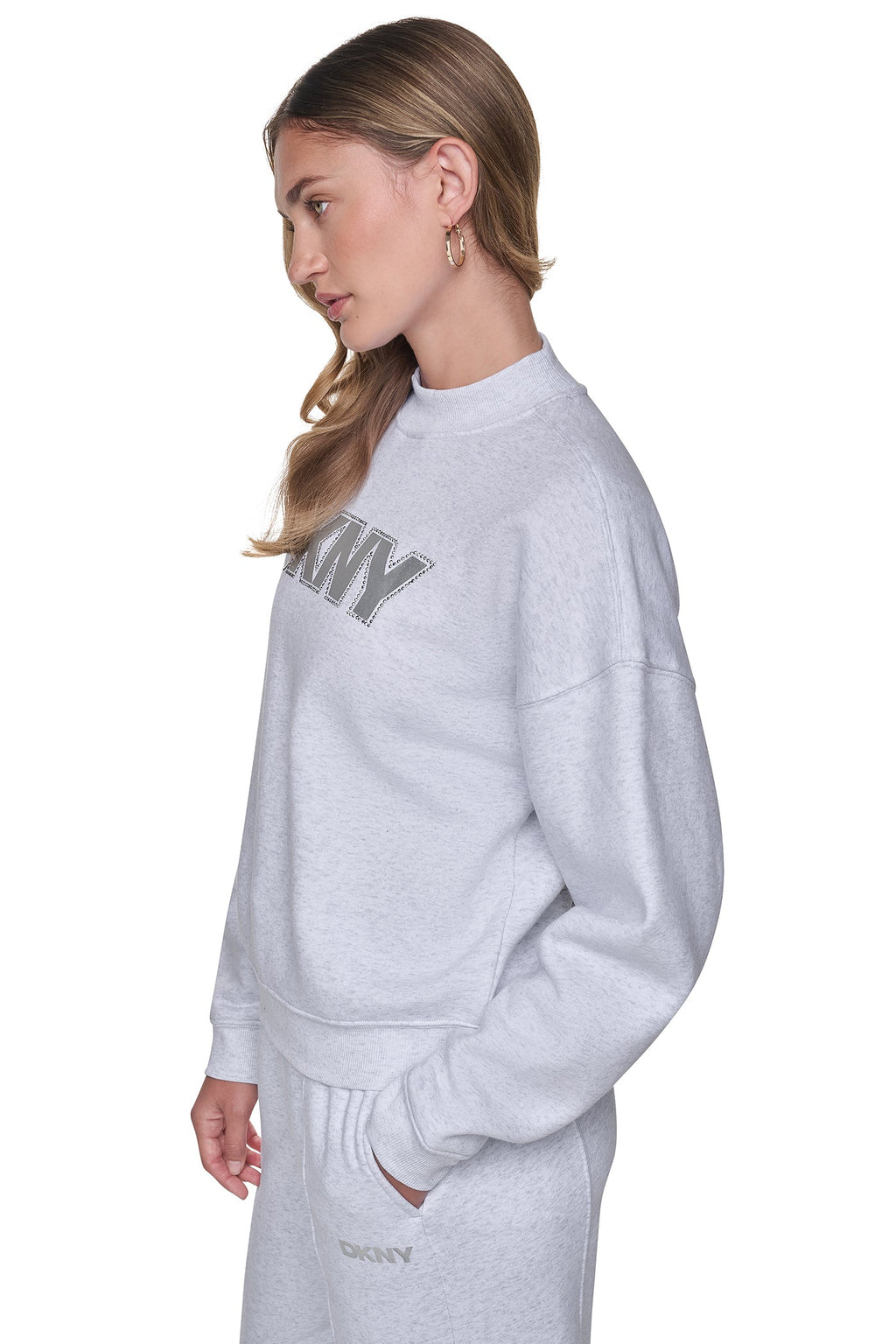 FOIL RHINESTONE LOGO SWEATSHIRT