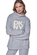 CHENILLE LOGO MOCK NECK SWEATSHIRT