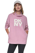 CHENILLE LOGO MOCK NECK SWEATSHIRT