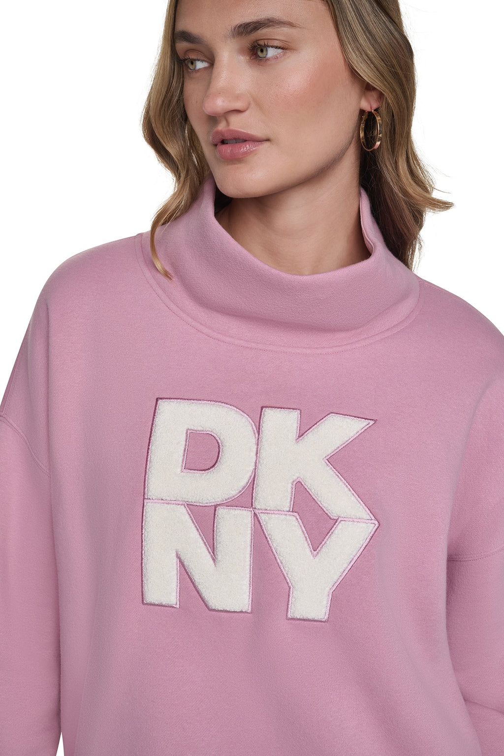 CHENILLE LOGO MOCK NECK SWEATSHIRT