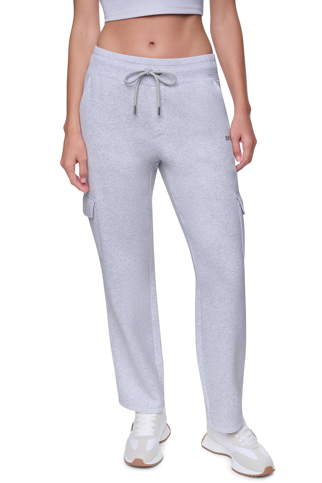 METALLIC BUBBLE LOGO MID-RISE CARGO PANT