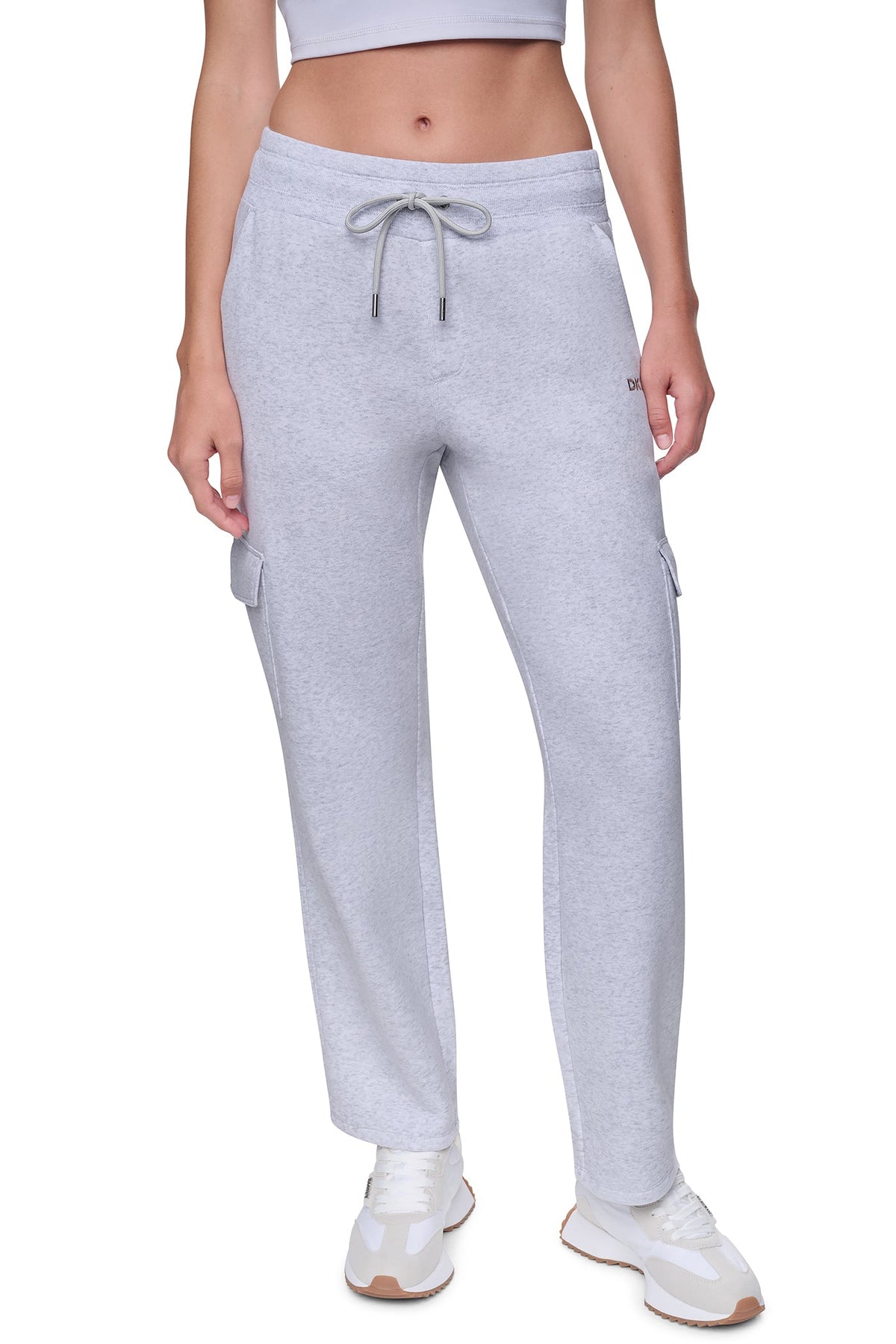 METALLIC BUBBLE LOGO MID-RISE CARGO PANT