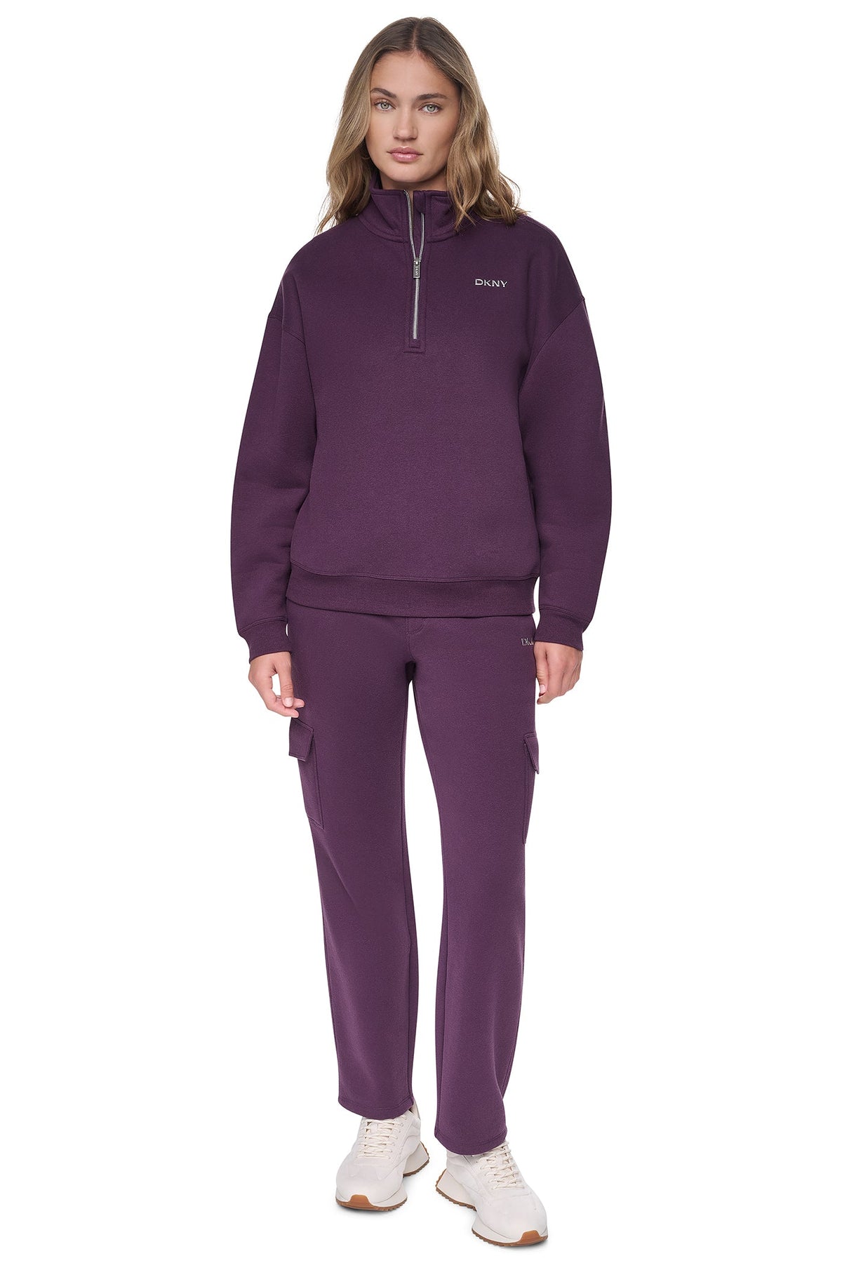 METALLIC BUBBLE 1/4 ZIP PULLOVER