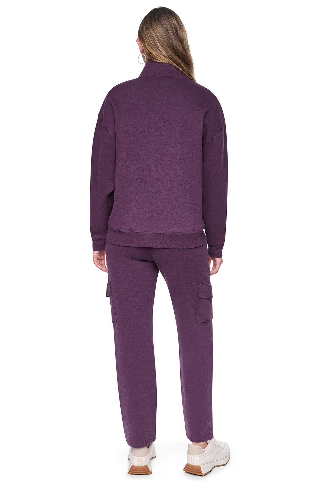 METALLIC BUBBLE 1/4 ZIP PULLOVER