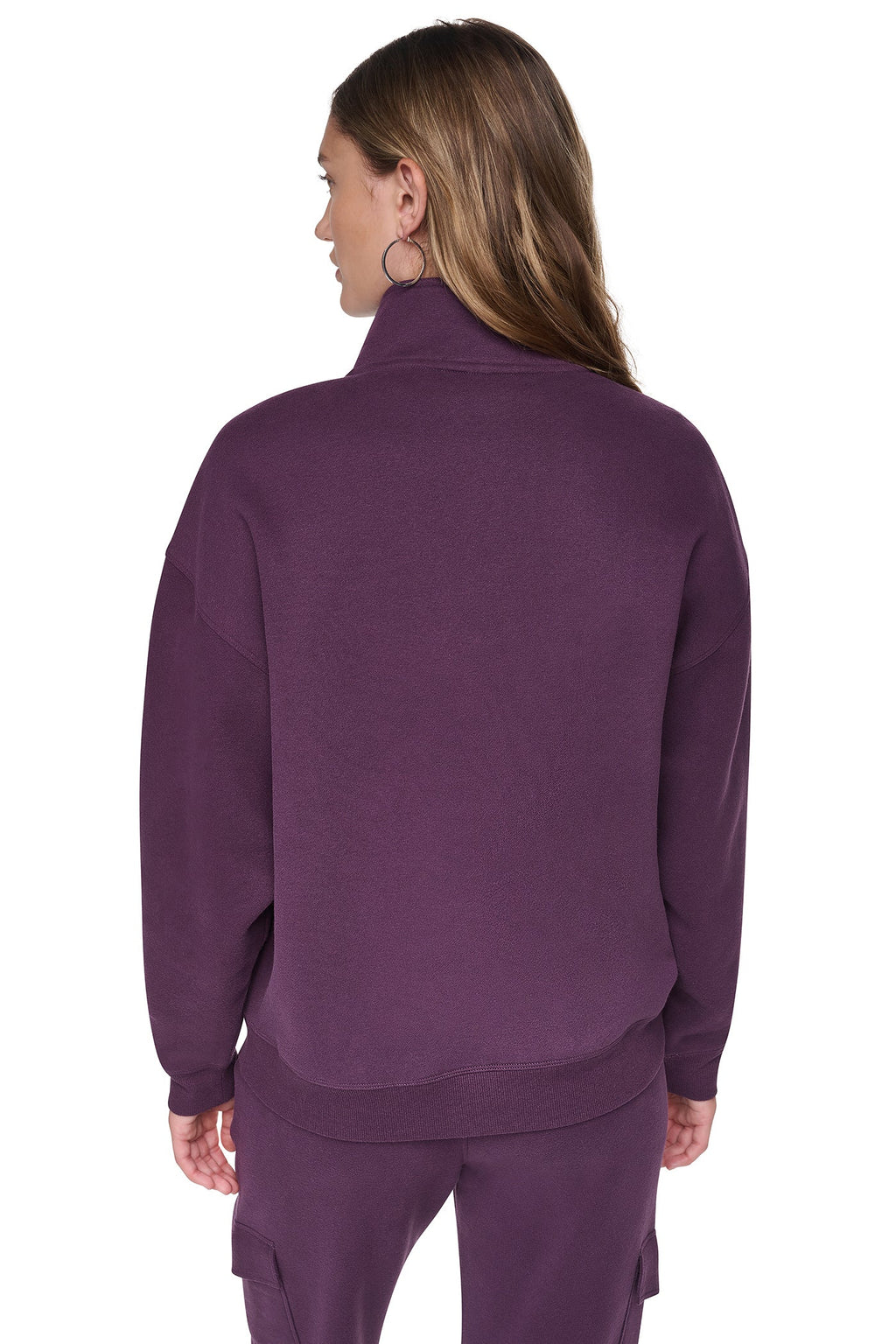 METALLIC BUBBLE 1/4 ZIP PULLOVER
