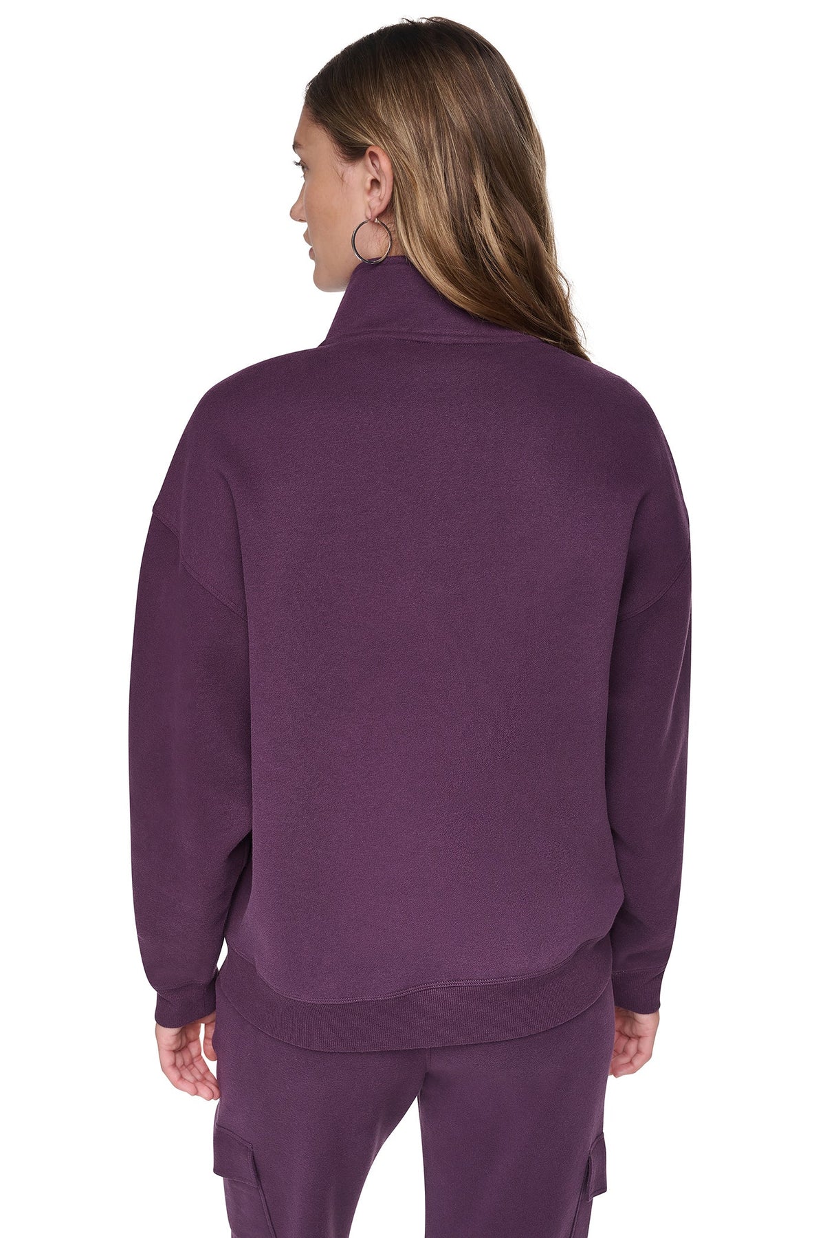 METALLIC BUBBLE 1/4 ZIP PULLOVER