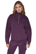 METALLIC BUBBLE 1/4 ZIP PULLOVER