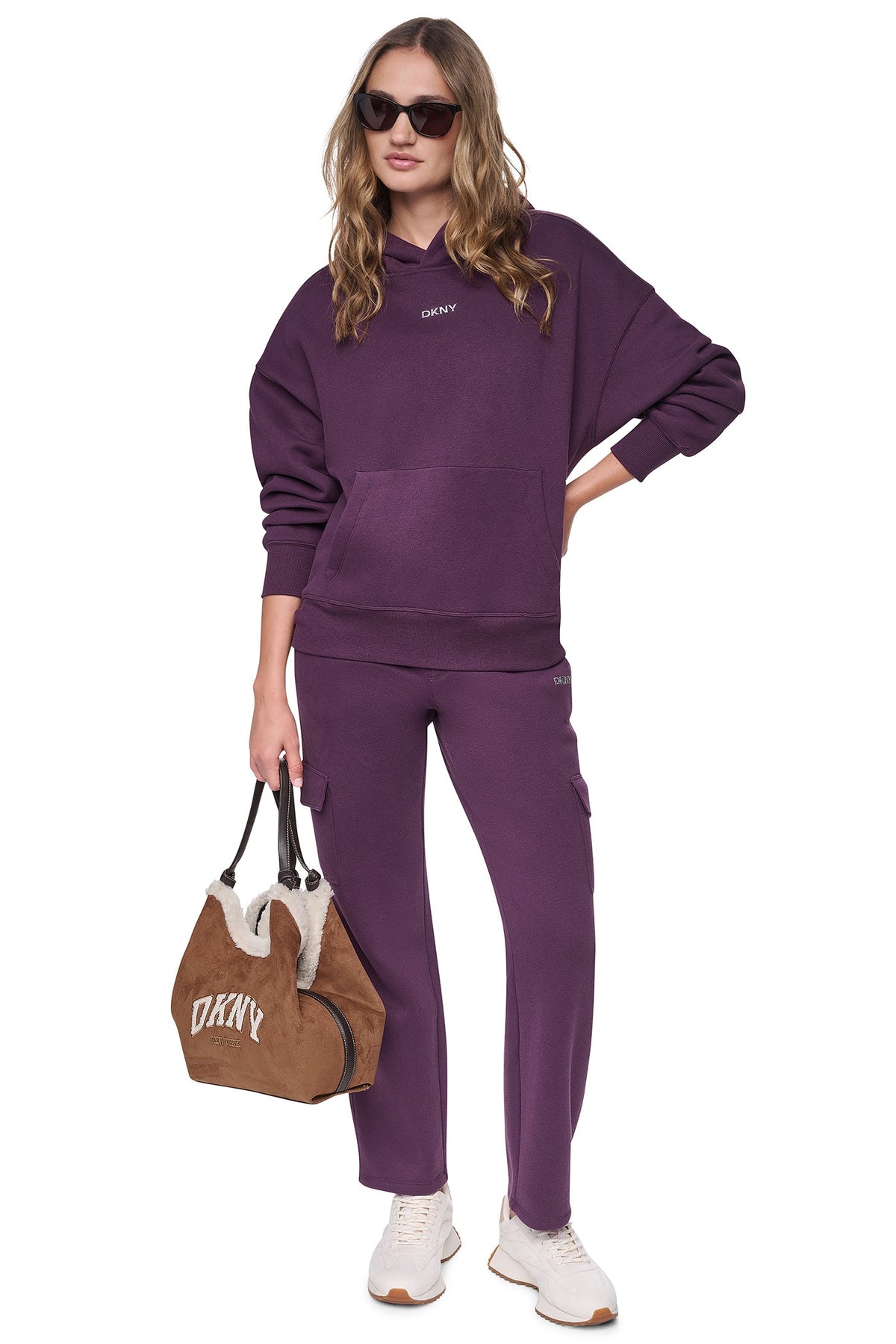 METALLIC BUBBLE LOGO MID-RISE CARGO PANT