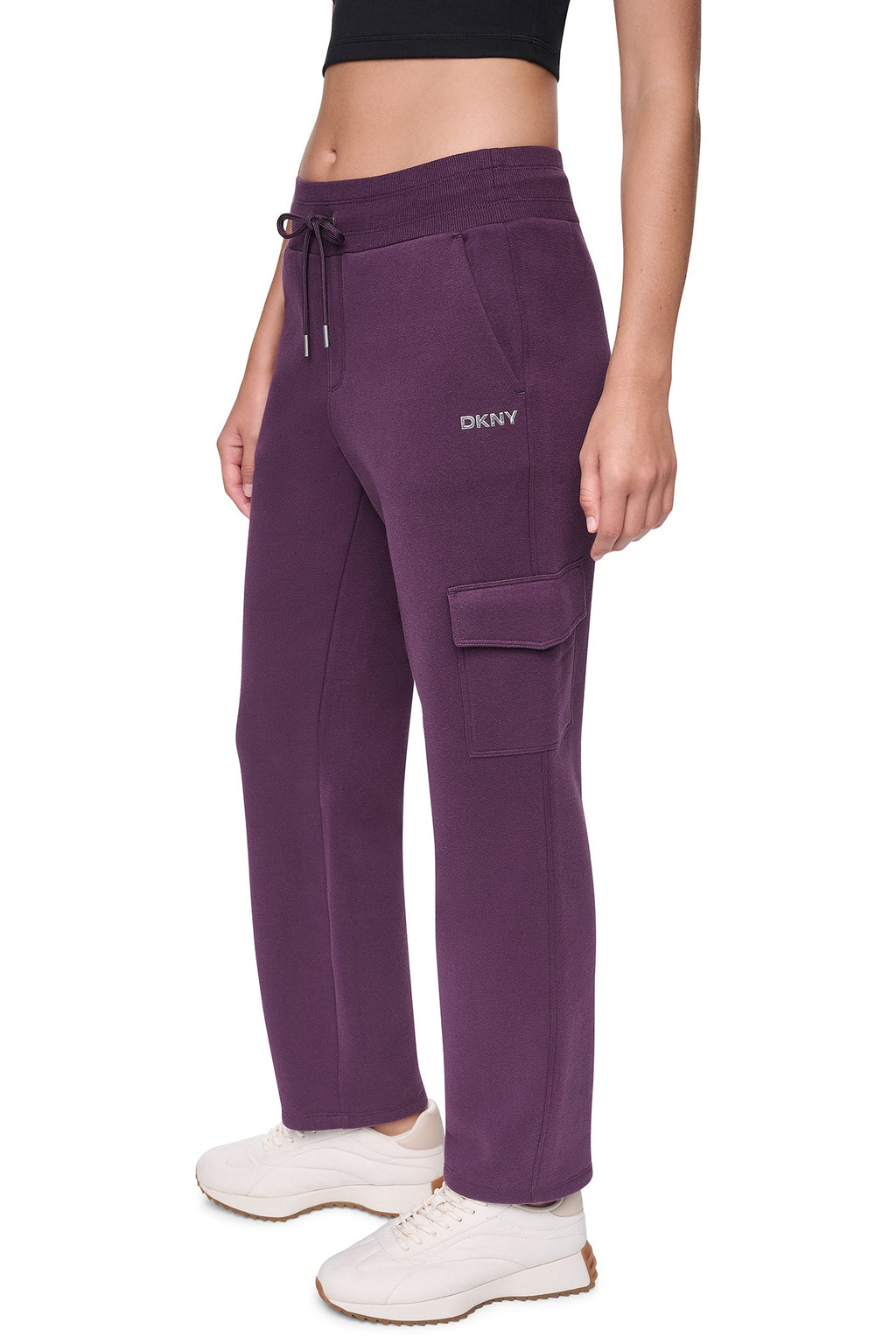 METALLIC BUBBLE LOGO MID-RISE CARGO PANT