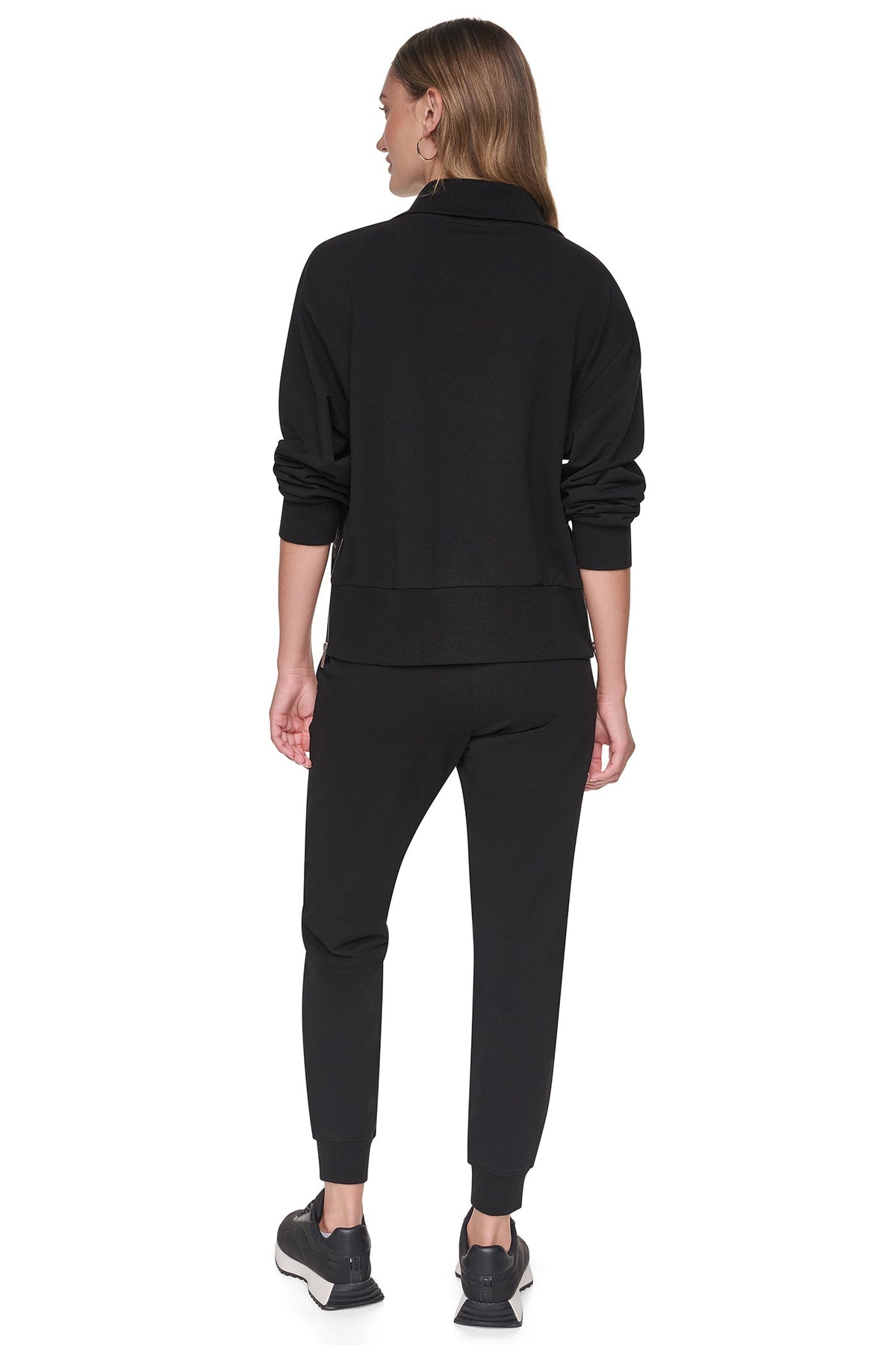 MOCK NECK FRONT-ZIP PULLOVER