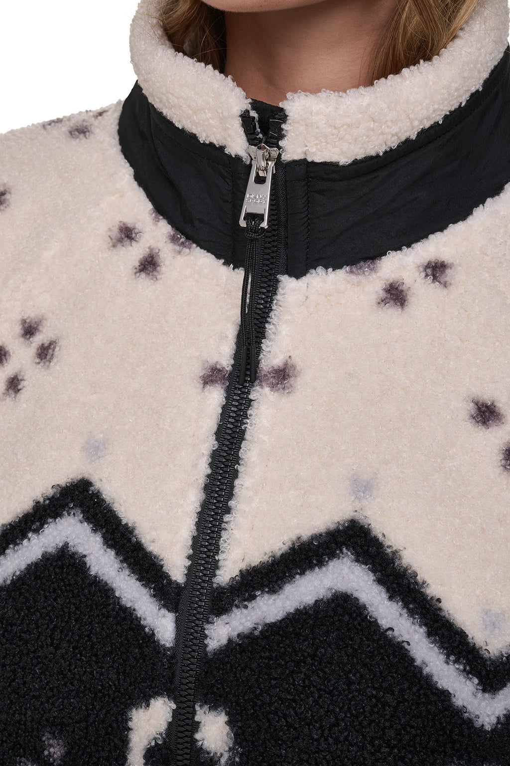 PRINTED SHERPA JACKET