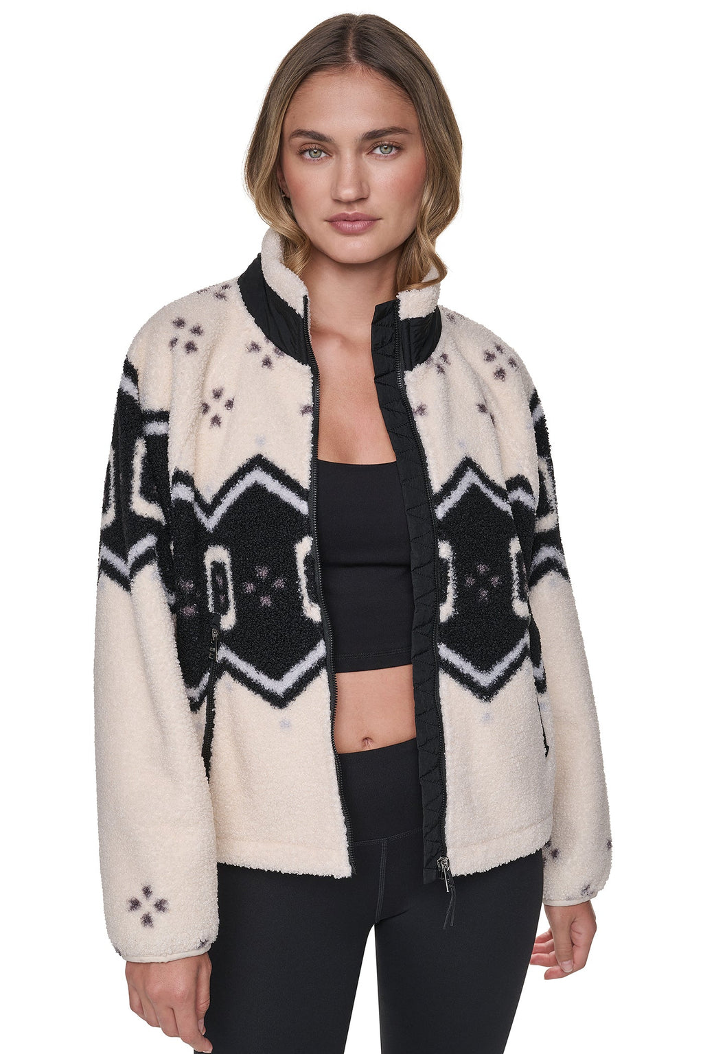 PRINTED SHERPA JACKET