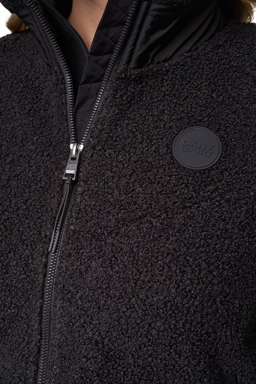 MOCK NECK SHERPA VEST