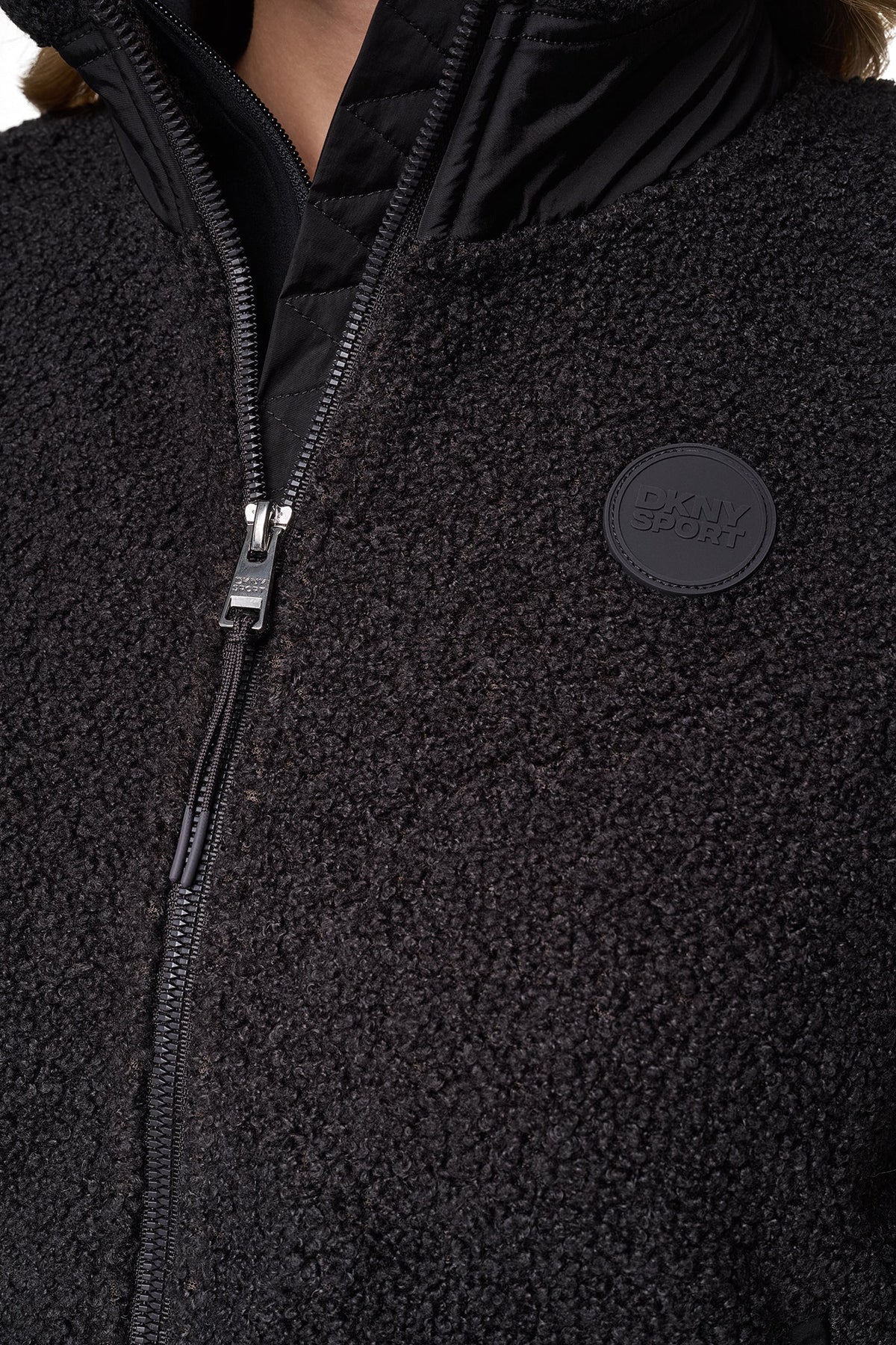 MOCK NECK SHERPA VEST