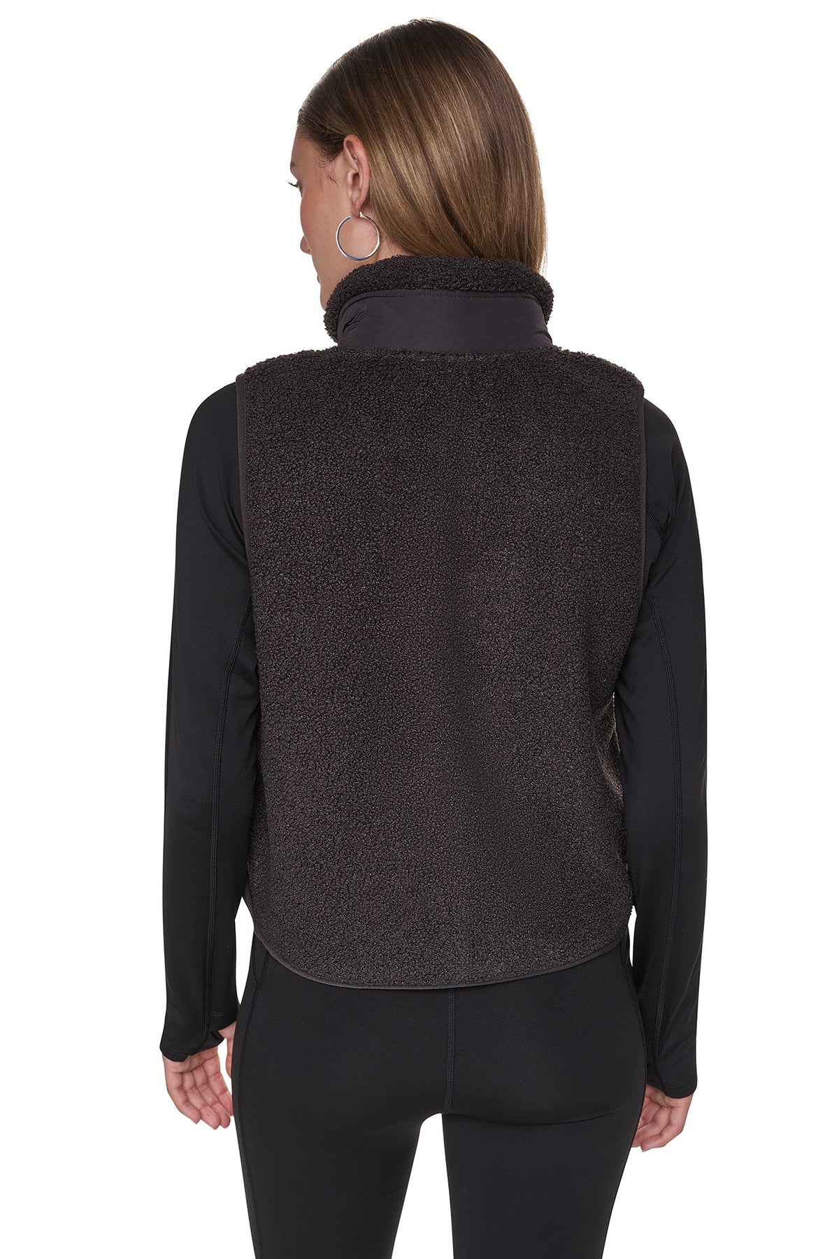 MOCK NECK SHERPA VEST