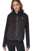 MOCK NECK SHERPA VEST