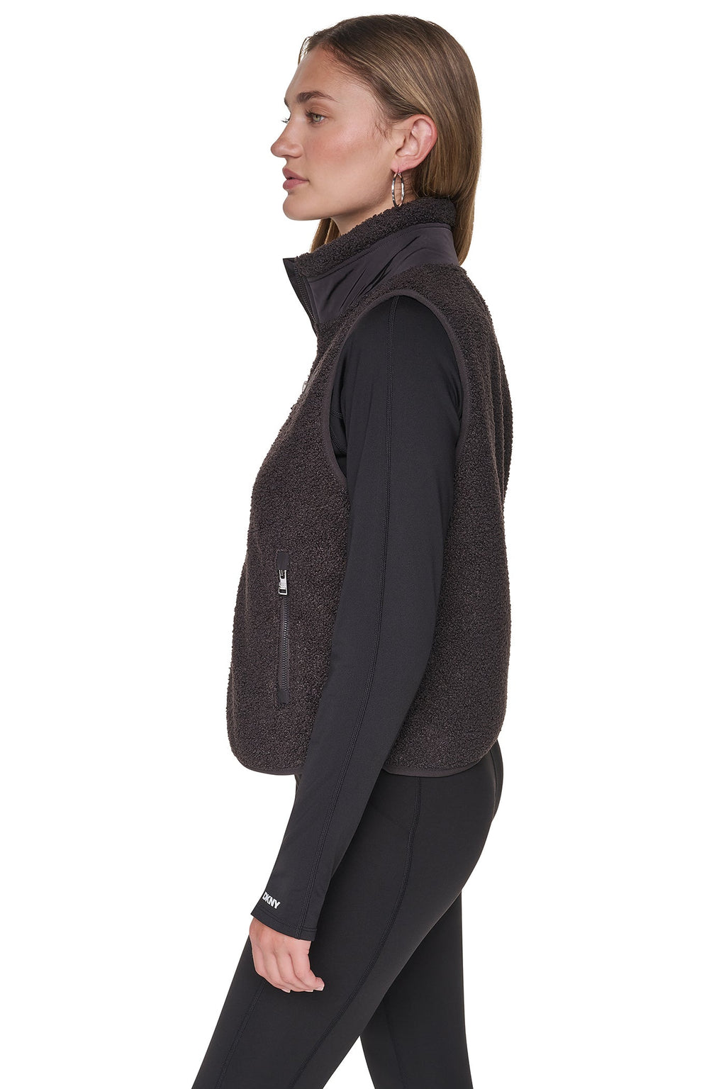 MOCK NECK SHERPA VEST