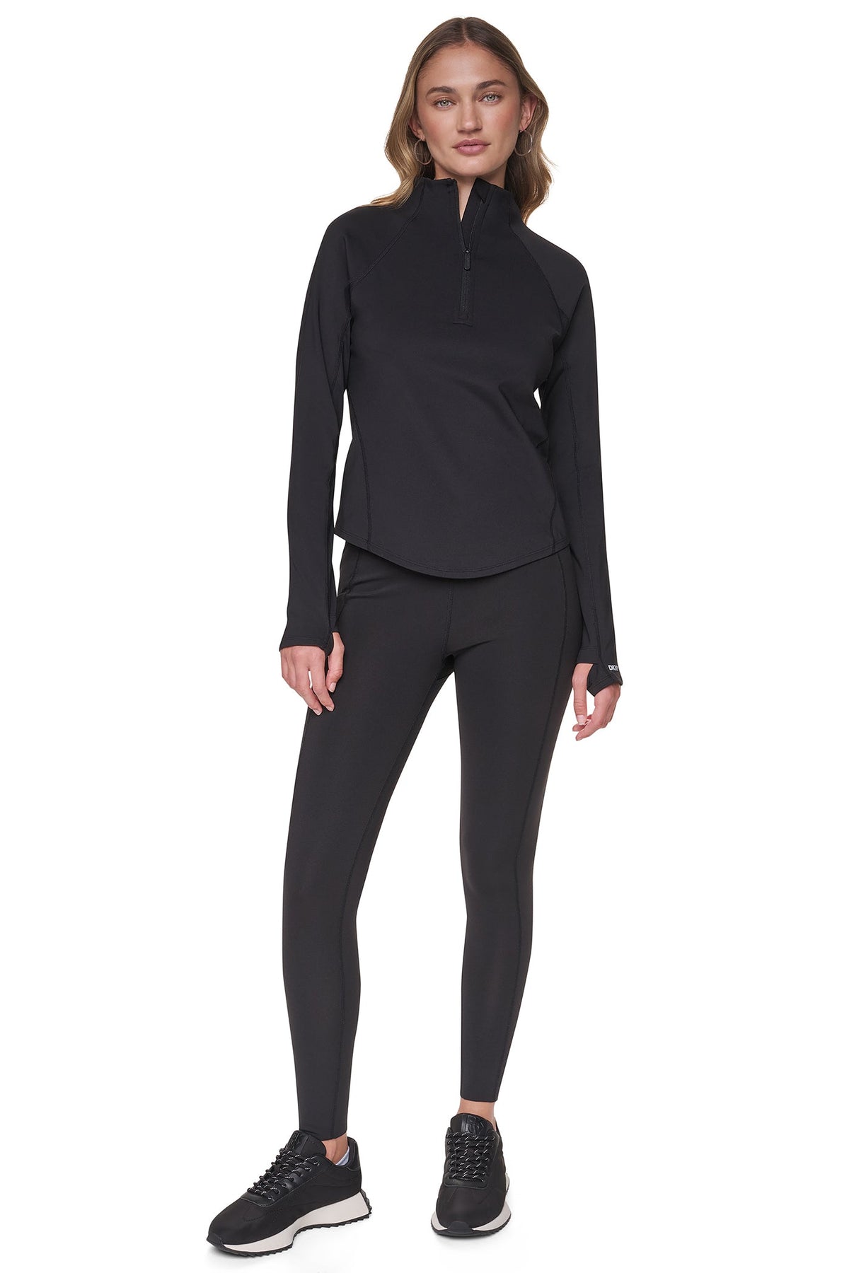 FUNNEL NECK HALF-ZIP PULLOVER
