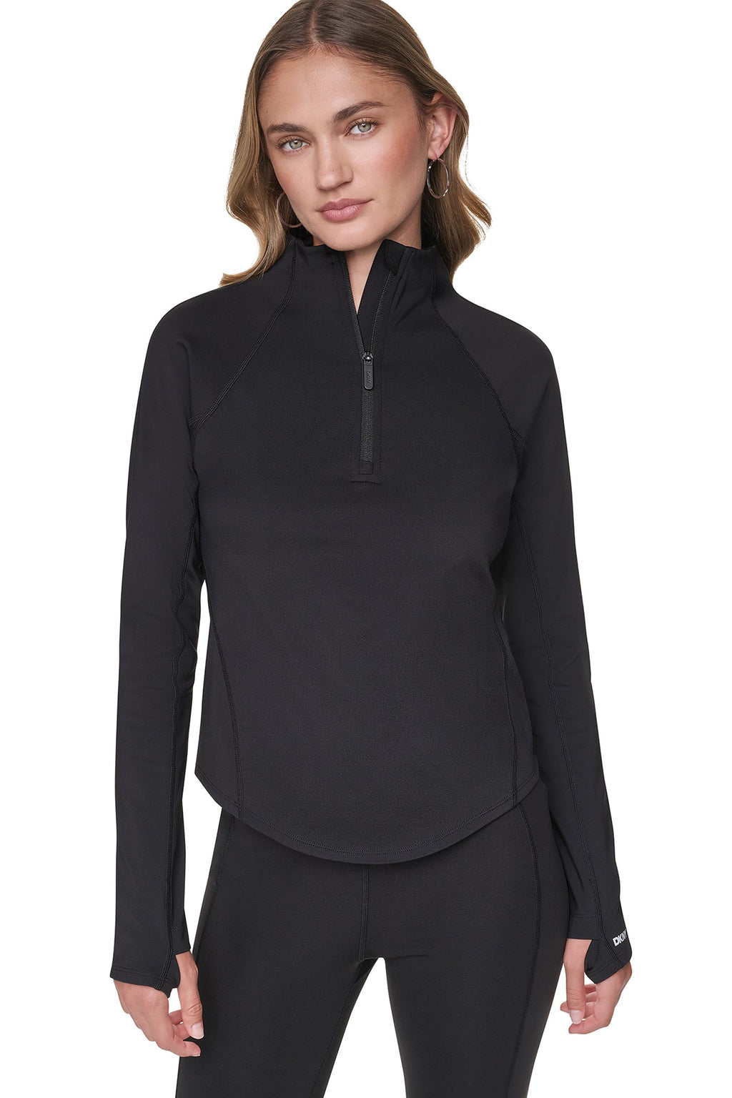 FUNNEL NECK HALF-ZIP PULLOVER