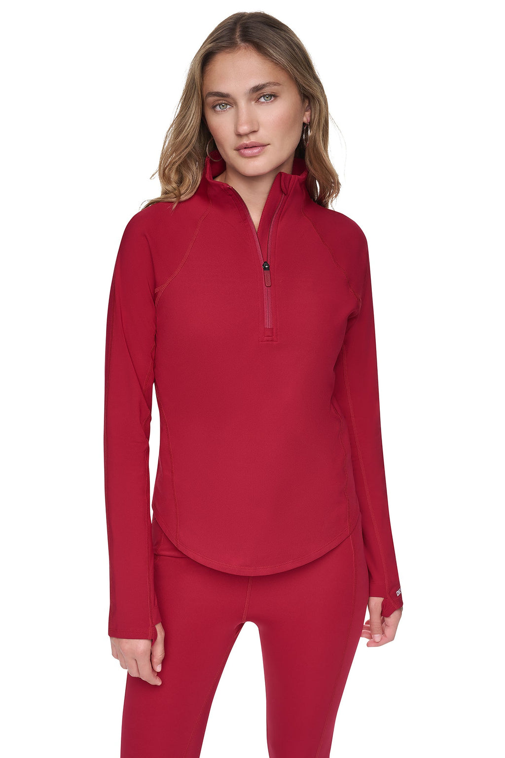 FUNNEL NECK HALF-ZIP PULLOVER