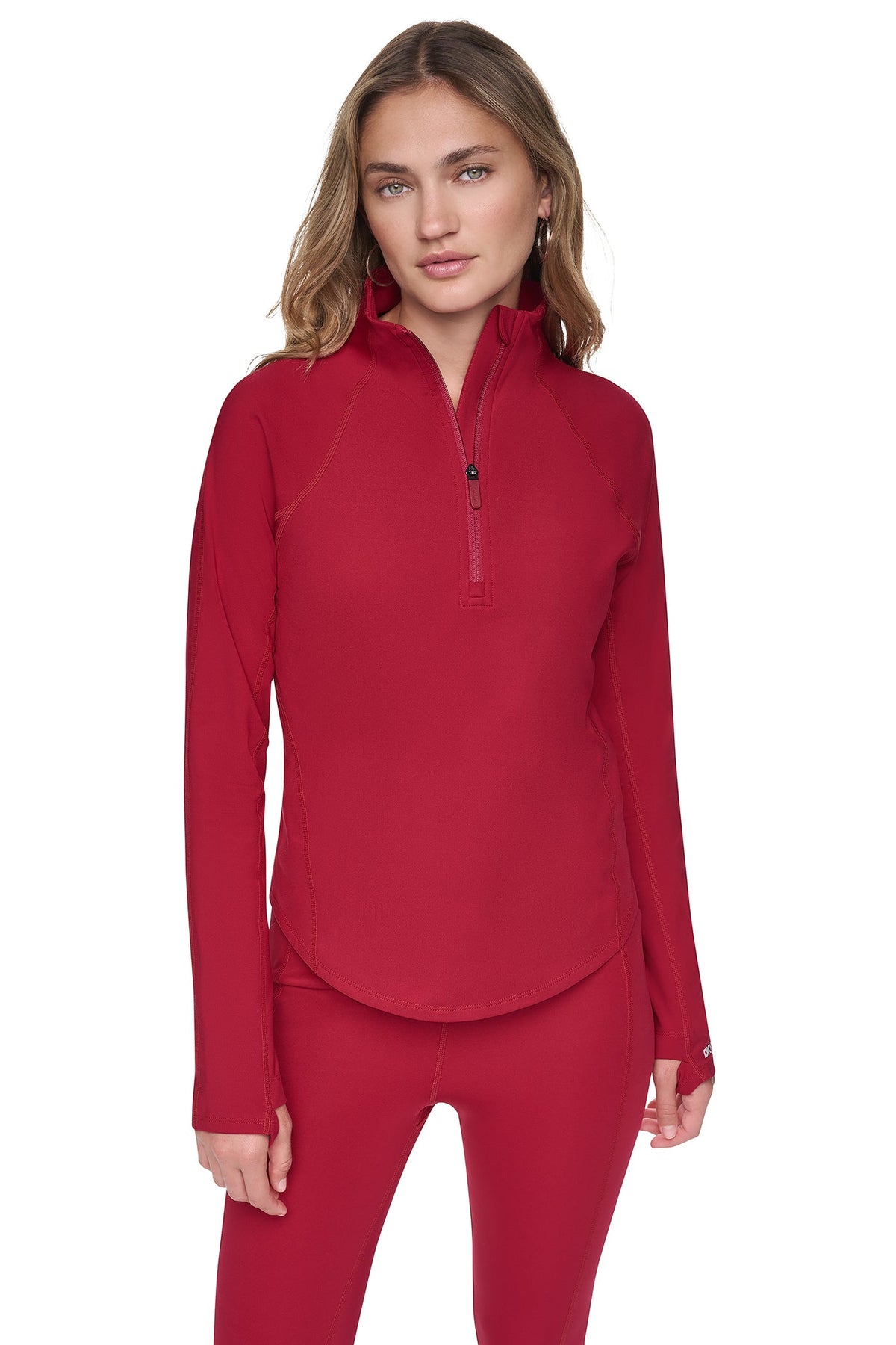 FUNNEL NECK HALF-ZIP PULLOVER