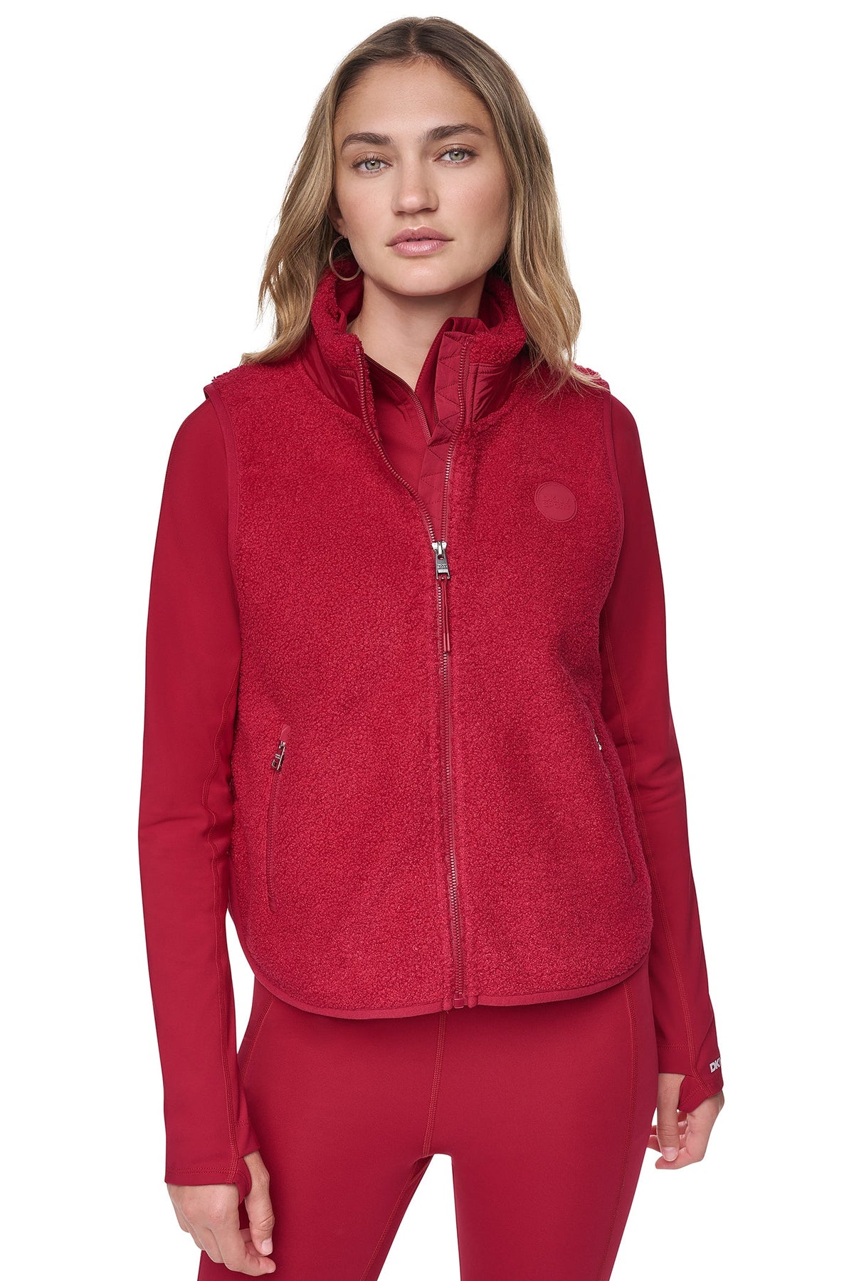 MOCK NECK SHERPA VEST