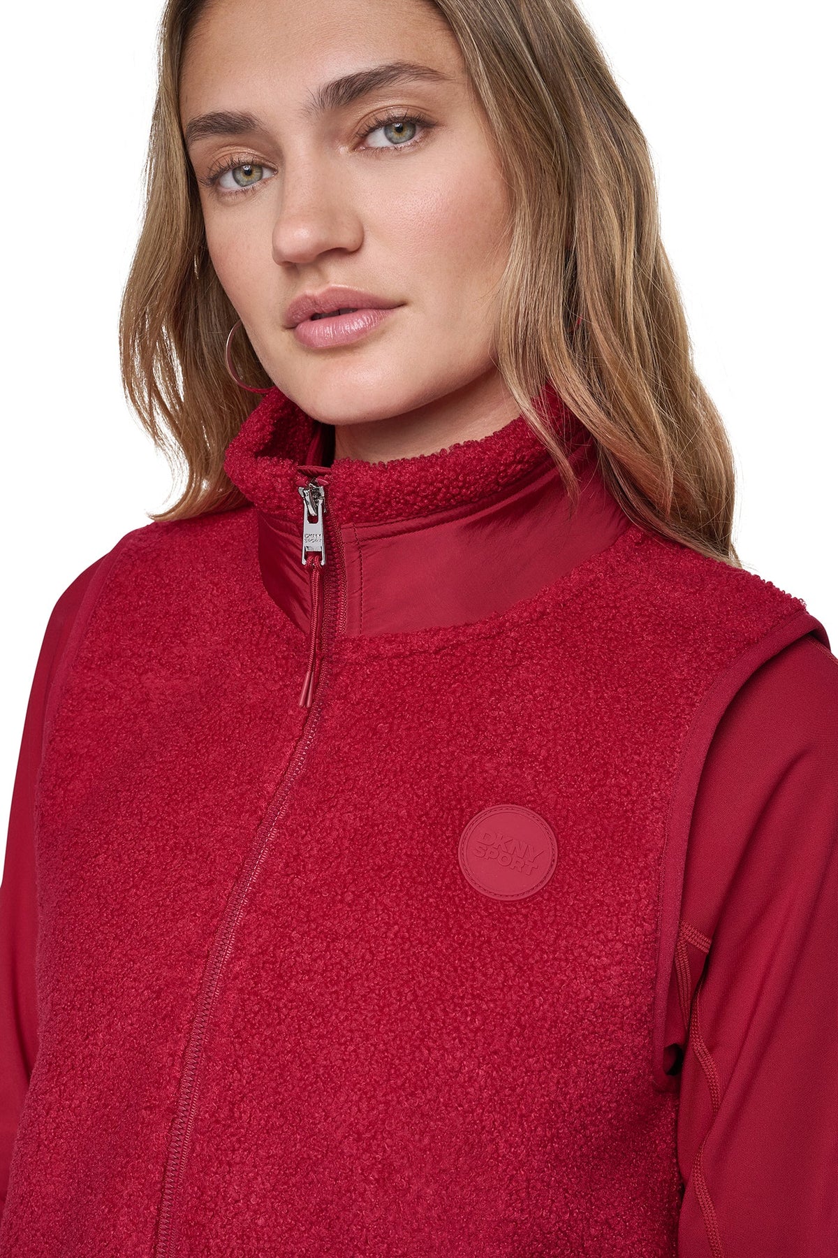 MOCK NECK SHERPA VEST