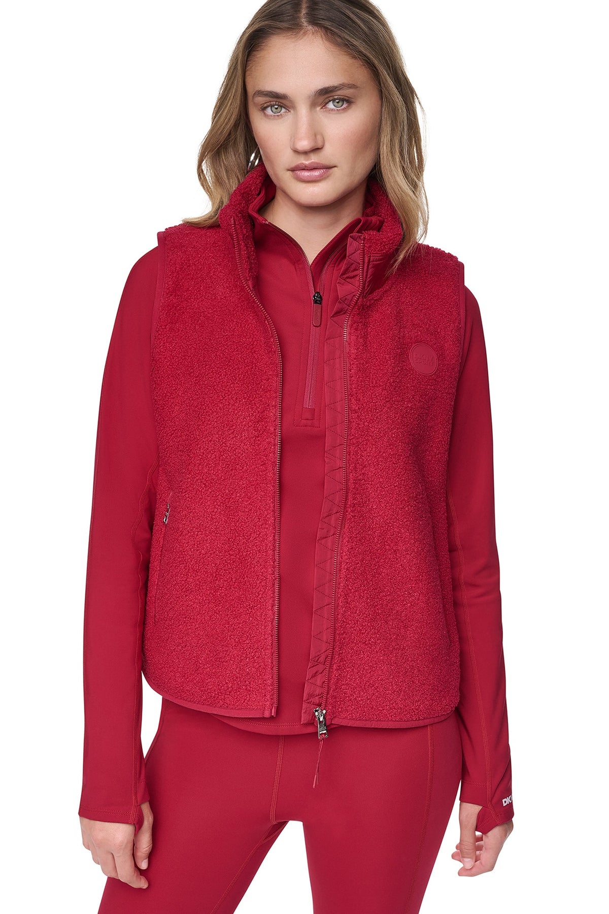 MOCK NECK SHERPA VEST