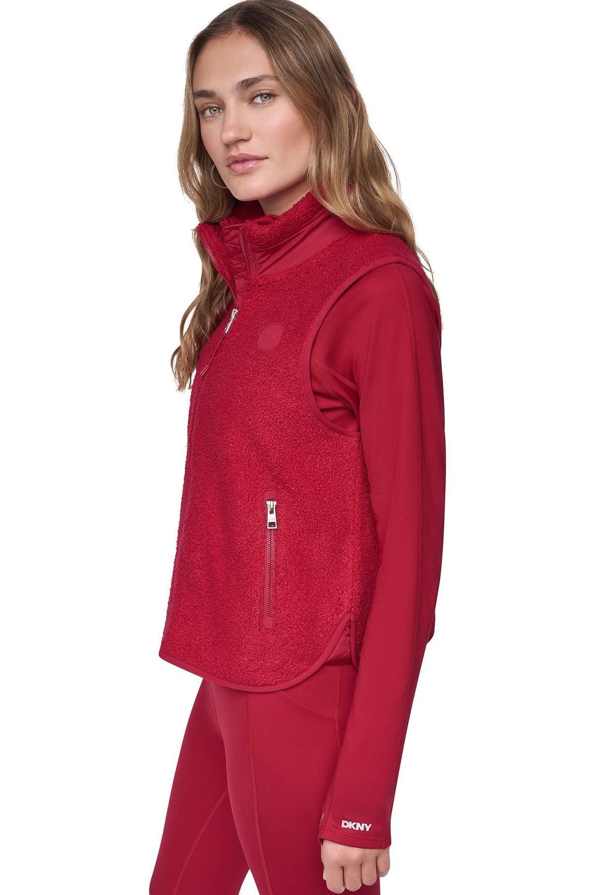 MOCK NECK SHERPA VEST