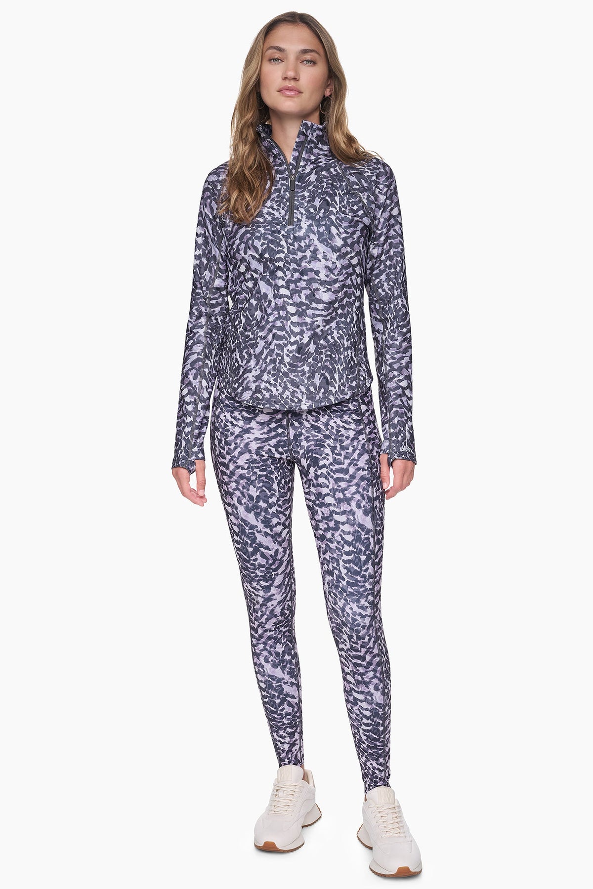 FUNNEL NECK HALF-ZIP PULLOVER