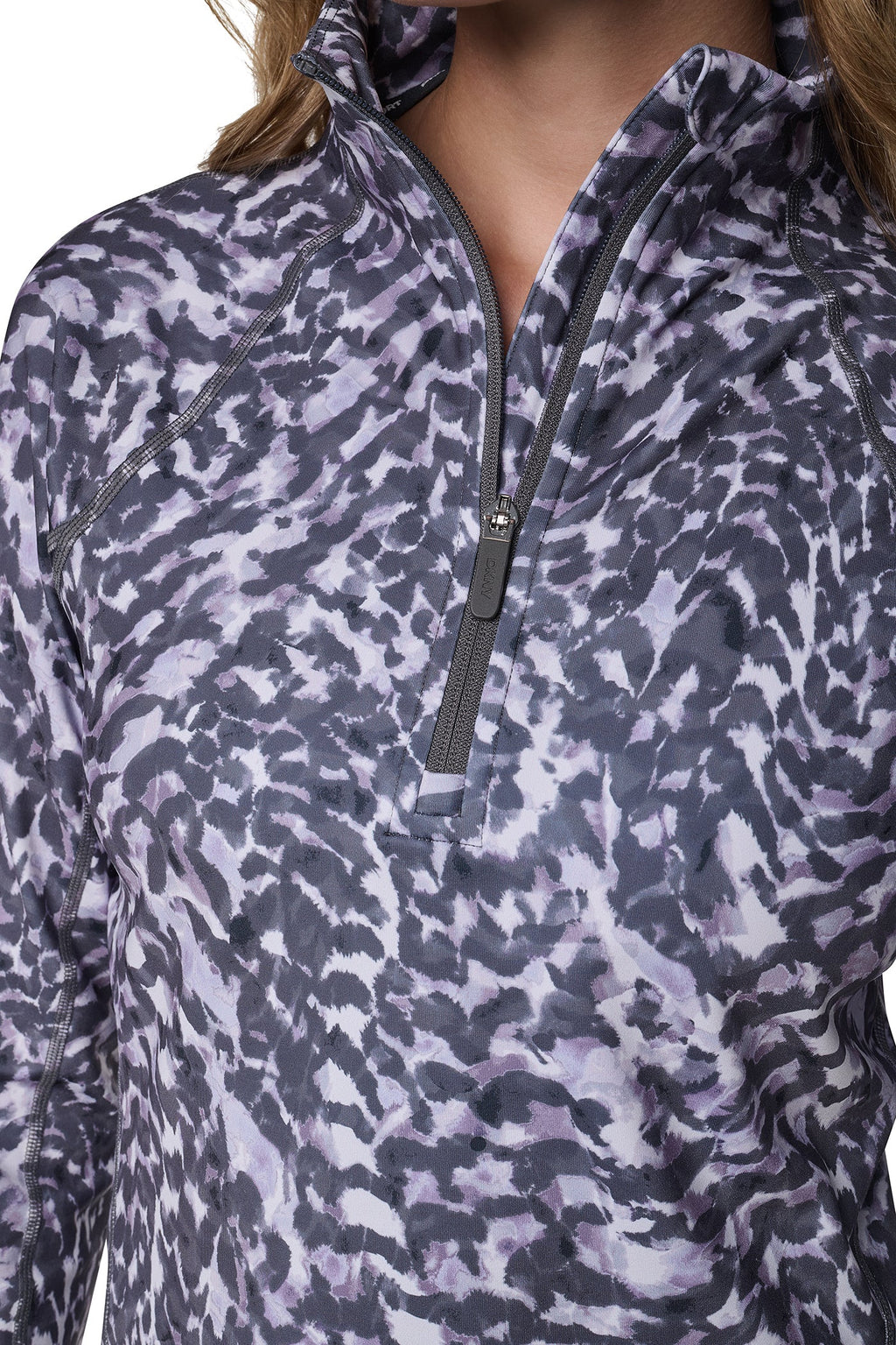 FUNNEL NECK HALF-ZIP PULLOVER