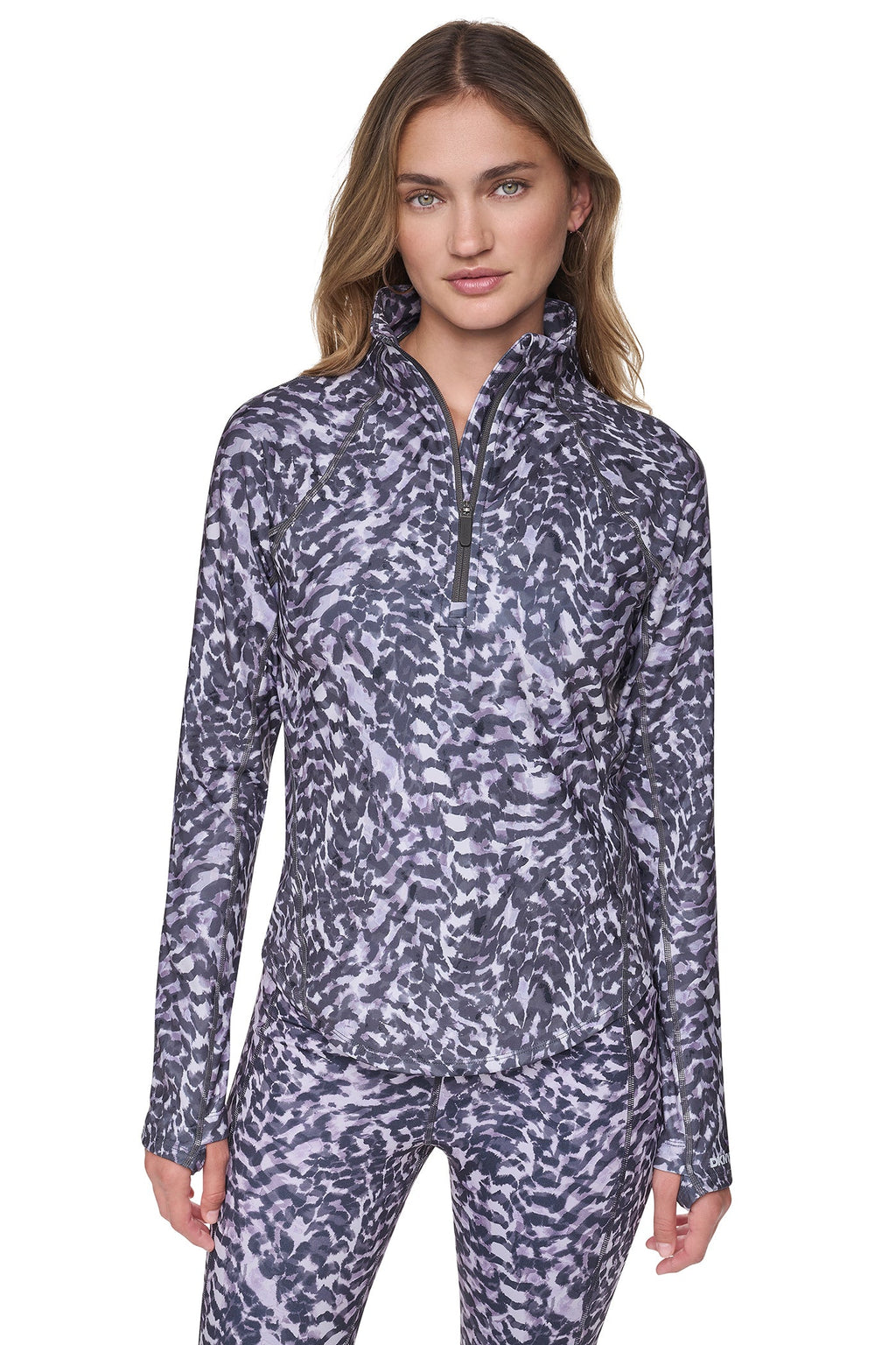FUNNEL NECK HALF-ZIP PULLOVER