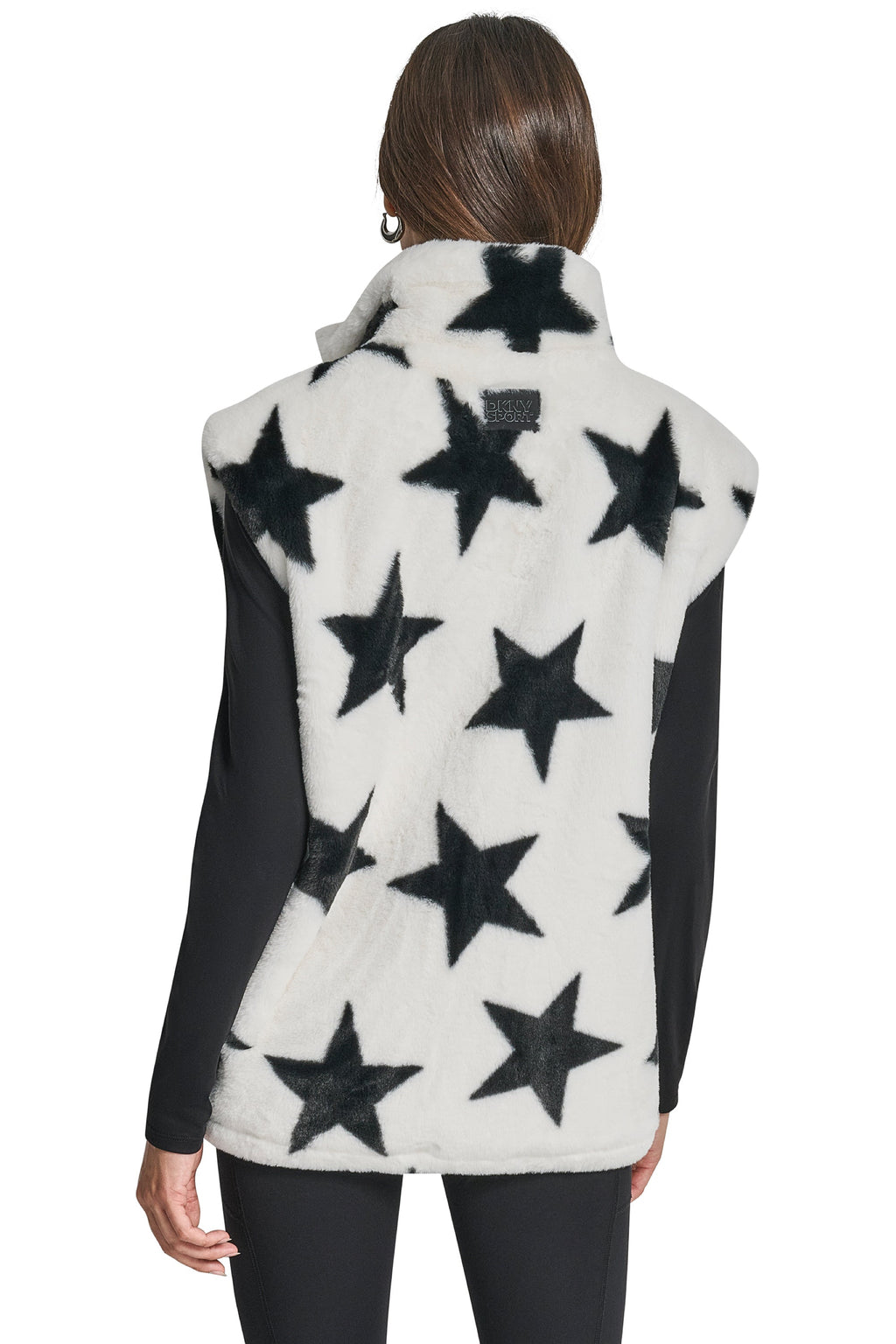 FAUX FUR MOCK NECK VEST
