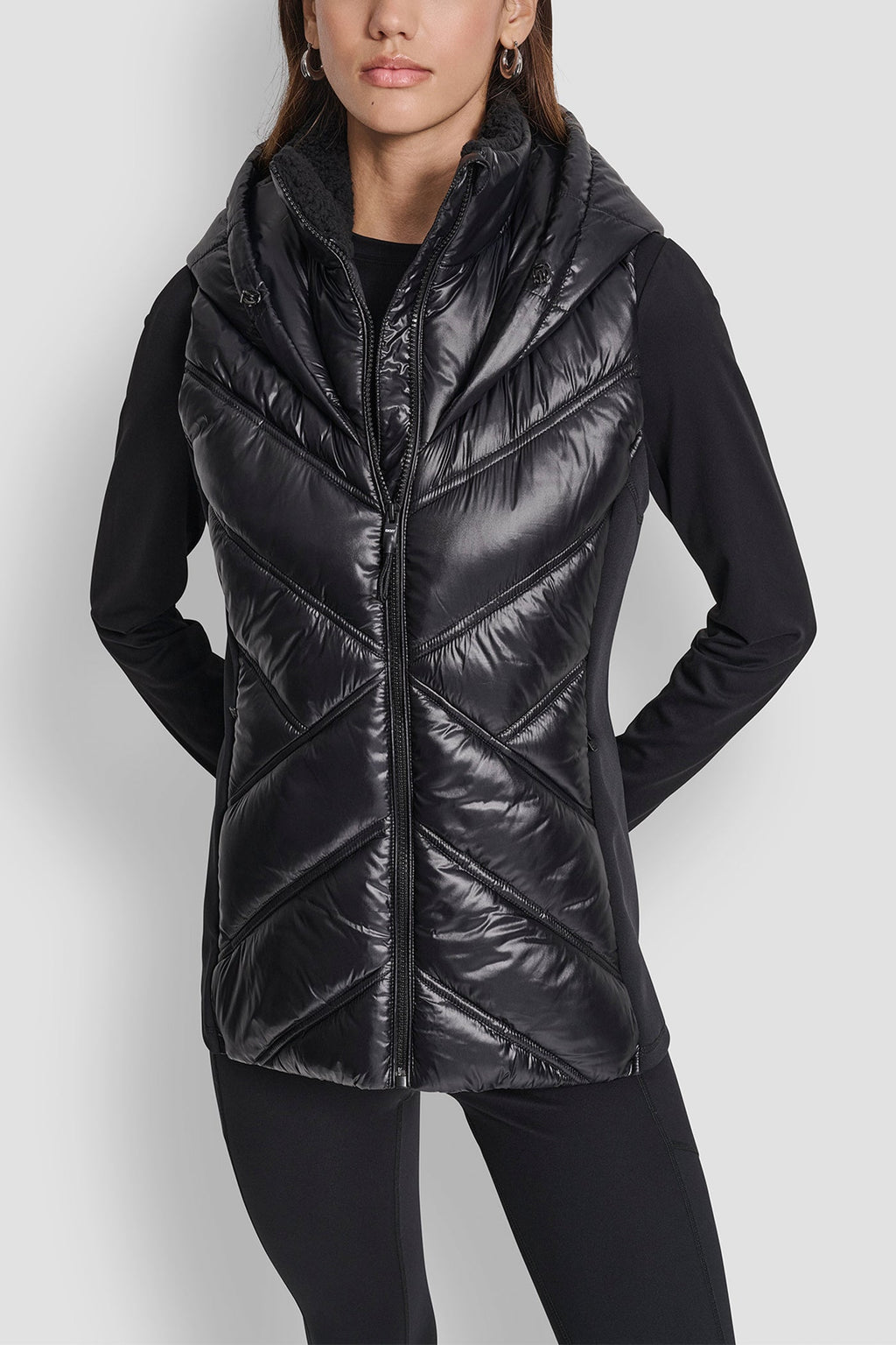 SCUBA-PANELED PUFFER VEST