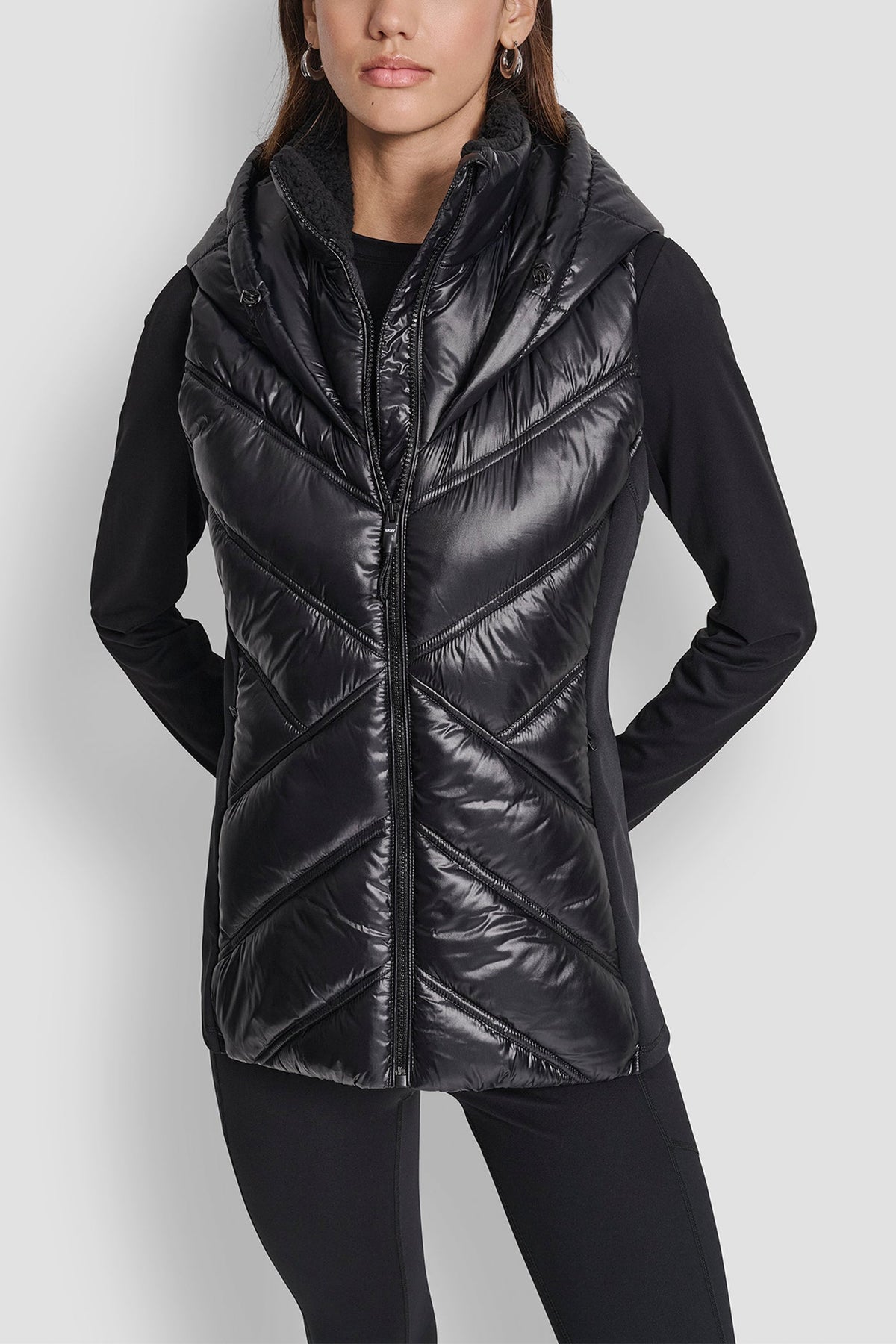 SCUBA-PANELED PUFFER VEST