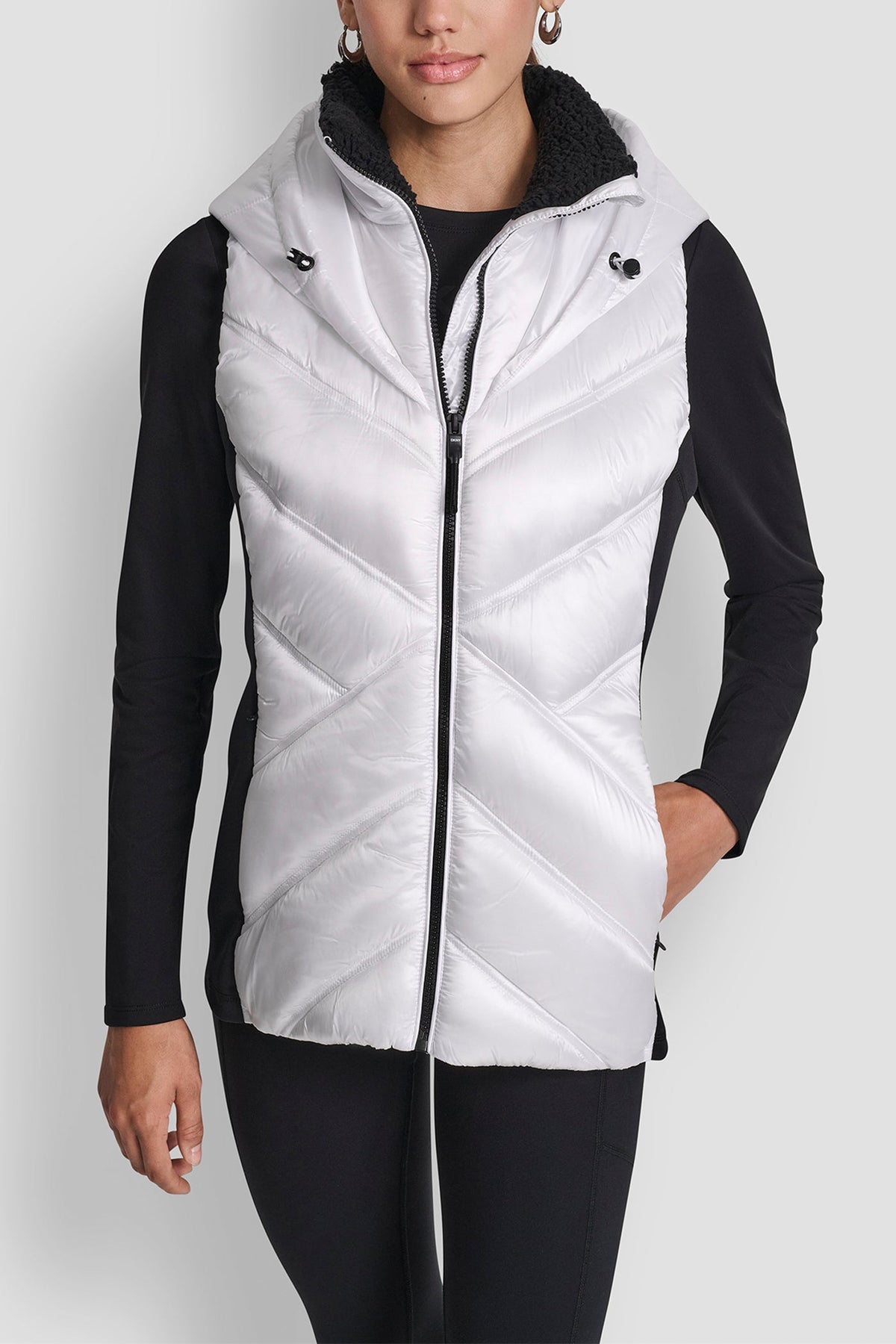 SCUBA-PANELED PUFFER VEST
