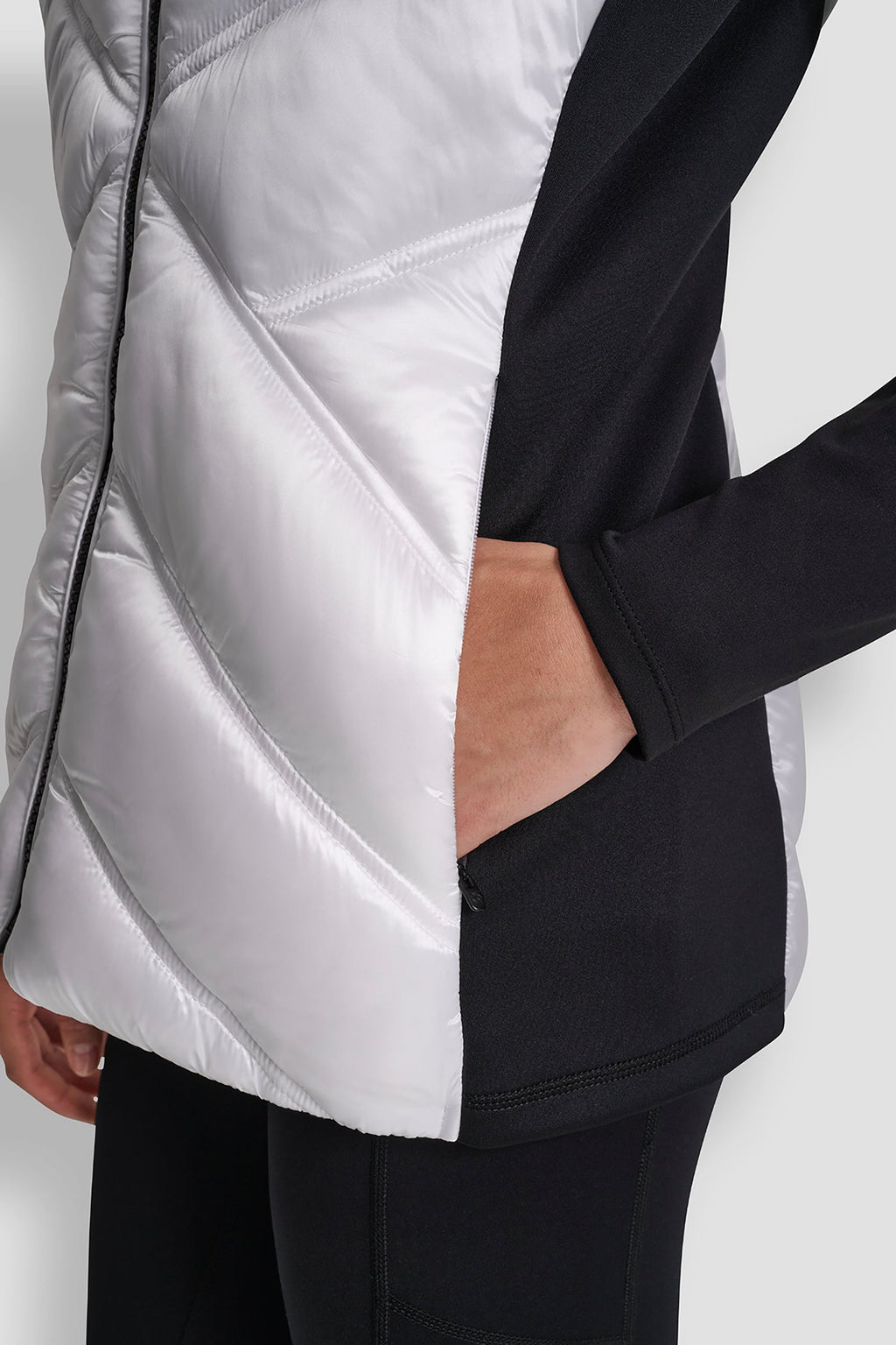 SCUBA-PANELED PUFFER VEST