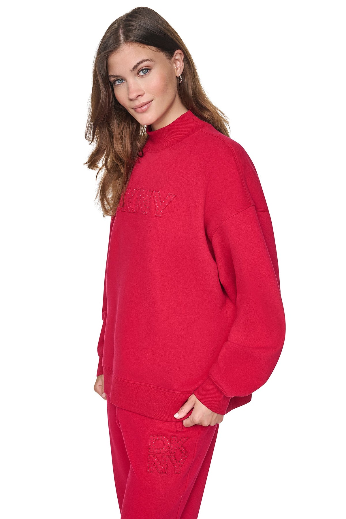 MOCK NECK LOGO PULLOVER