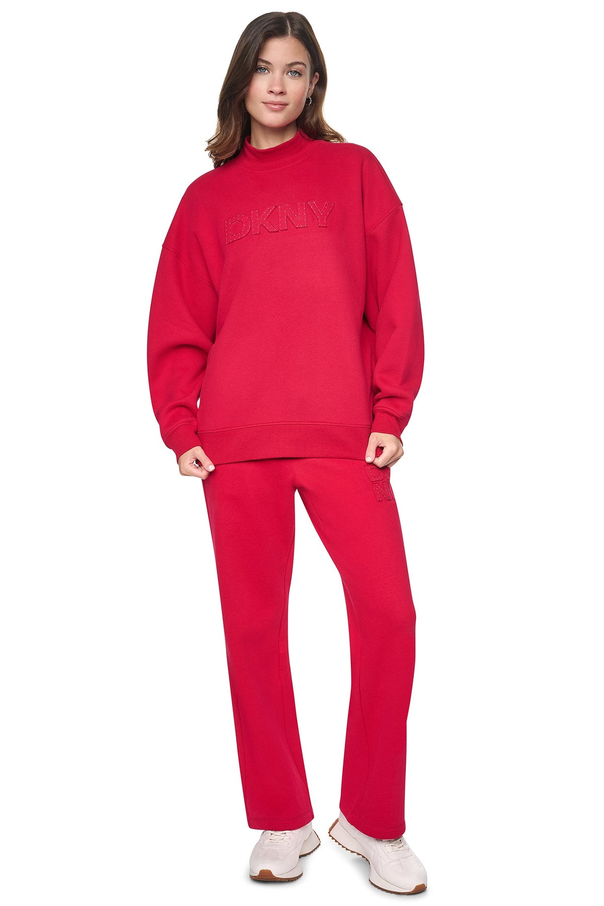 MOCK NECK LOGO PULLOVER